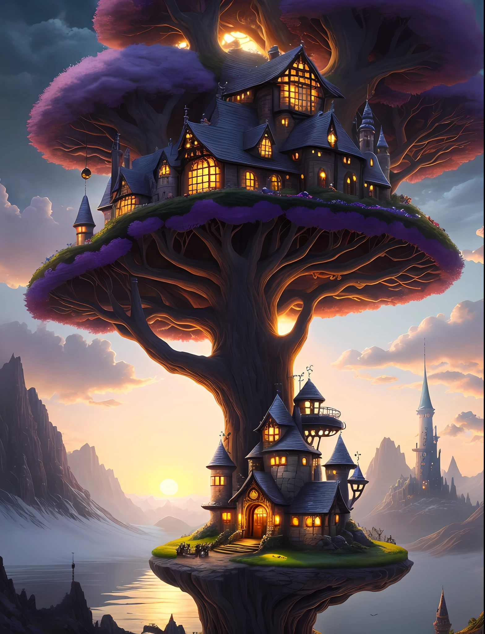 "Fairy Tale Image Wonderland，Meticulous and rich，macro perspective。"