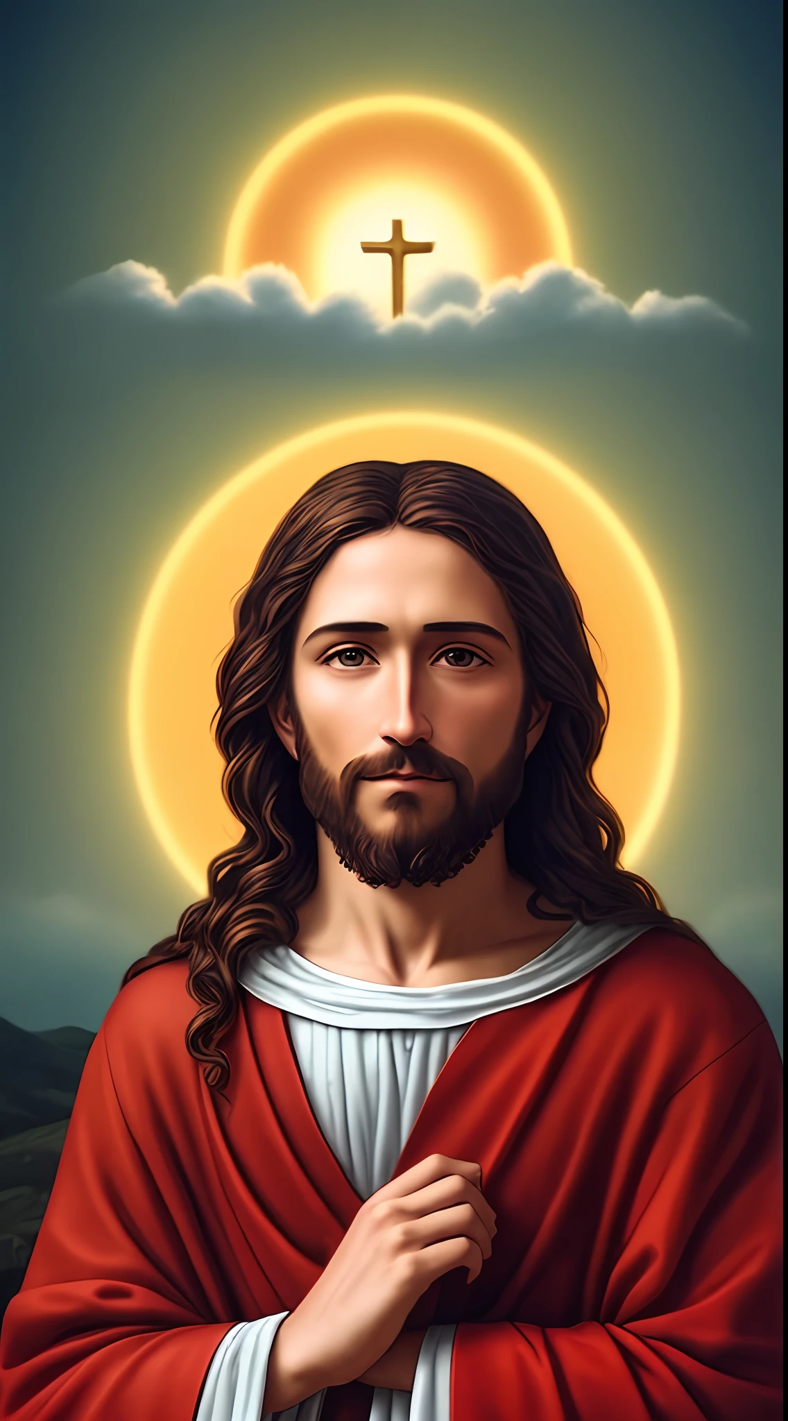 Photographic Real Jesus, 8k blessings people giving heaven, portrait natural Photographic