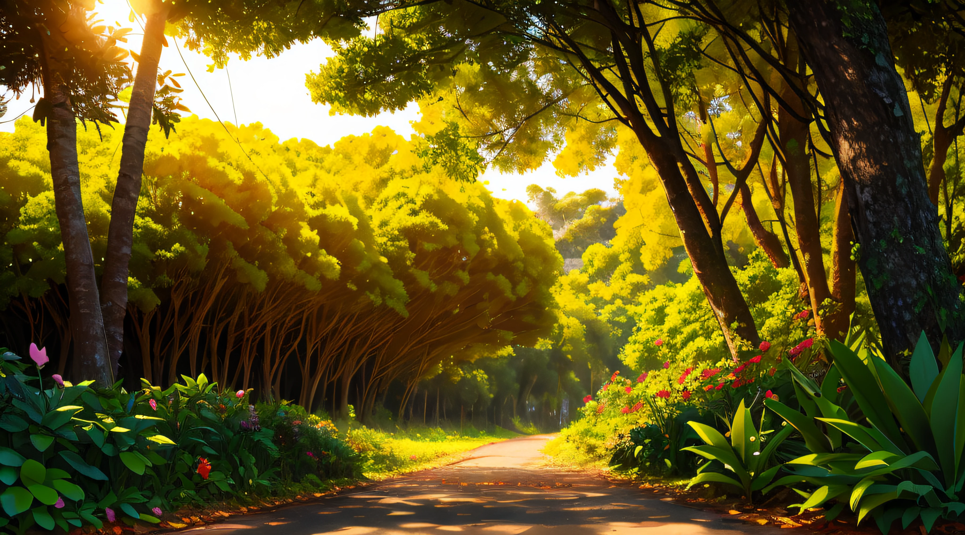 Floresta fim de tarde