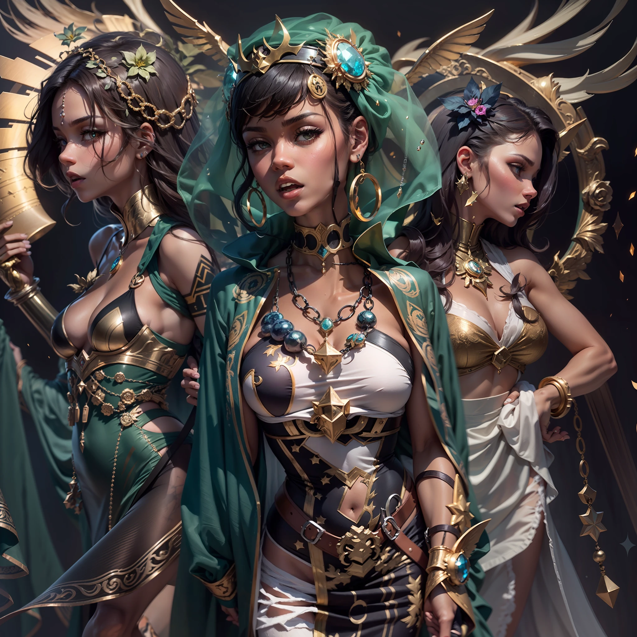Sun Moon Caduceus Hermes mythology surmounted wings surrounded intertwined snakes Medusa_hairs_Snakes Outdoor Nature "Ouroboros" Forest Sunlight Natural Queen Native éblouissantes Valkyrie-wings clef chains "Heavy Metal" Will-o'-the-wisp Fire-follets fairy pixie sprite conceptual safe female glamour athletic walking slow motion Cosplay "Nicki Minaj":1.5 "Rihanna":1.5 "beyonce":1.5 aristocratic jacket 38years symmetrical athletic bronzé hairstyle_snakes:1.5 obvious varied ecstatic fringes:1.5 agate visages:1.5 cheekbones effects reddened embarrassed lazuli water drop of water between eyes beautiful hair:1.5 Brown Eyes Pupils Black Iris Turquoise Sapphires Open Mouth Teeth Smiles Floating Jacket Fixed Pearls Eccentric Cape Levitating Shoulders-Off:1.2 chemise blanches dentelles clavicules papillotes varied breasts1.5 points:1.3 satin sideboob felt bikini:1.5 corsait:1.5 spinels thick navy leather skirt:1.5 soies assortie amples nombril:1.3 belt défenestrée revealing pubic scarlet pubis-hairy obvious indigo underwear:1.5 Size chastity belt:1.3 silver adorned padlock Gold thighs legs garters Gothic stainless steel boots decorated onyx equirectangular 360 monastery opal marble ruby background:1.5 Sundrop mannequins lantern dressed armor richly decorated:1.5 "Chevaleresque" dramatic chrome metallic flat bands fathoms brass fullbodye lys rune ornate emerald plasma embroidered glyphs Tourmaline wood engravings lava magic intricate:1.5 summons snake incandescent Crystalline familiar robot Mecha (EOS R6 135mm 1/1250s f/2.8 ISO400) Mech Mechanized snakes flowering Quetzalcoatl:1.5 Adaptable volumetric luminescence saturated:1.5 ultra:1.5 pro-photorealists:1.5 optimaux:1.5 qualities:1.5 details:1.5 precise:1.5 reflex:1.5 resolutions:1.5 3dcg max:1.5 graduates:1.5 improved:1.5 Octanes_rendues:1.5 UHD XT3 16K DSLR HDR UnrealEngine5 profondeurs:1.5 Earth Hearth ultra_sharpness:1.5 ombres analogiques:1.5 CGSCOSITY pet chef-d':1.5 "Bruce Weber girls" multi etc.