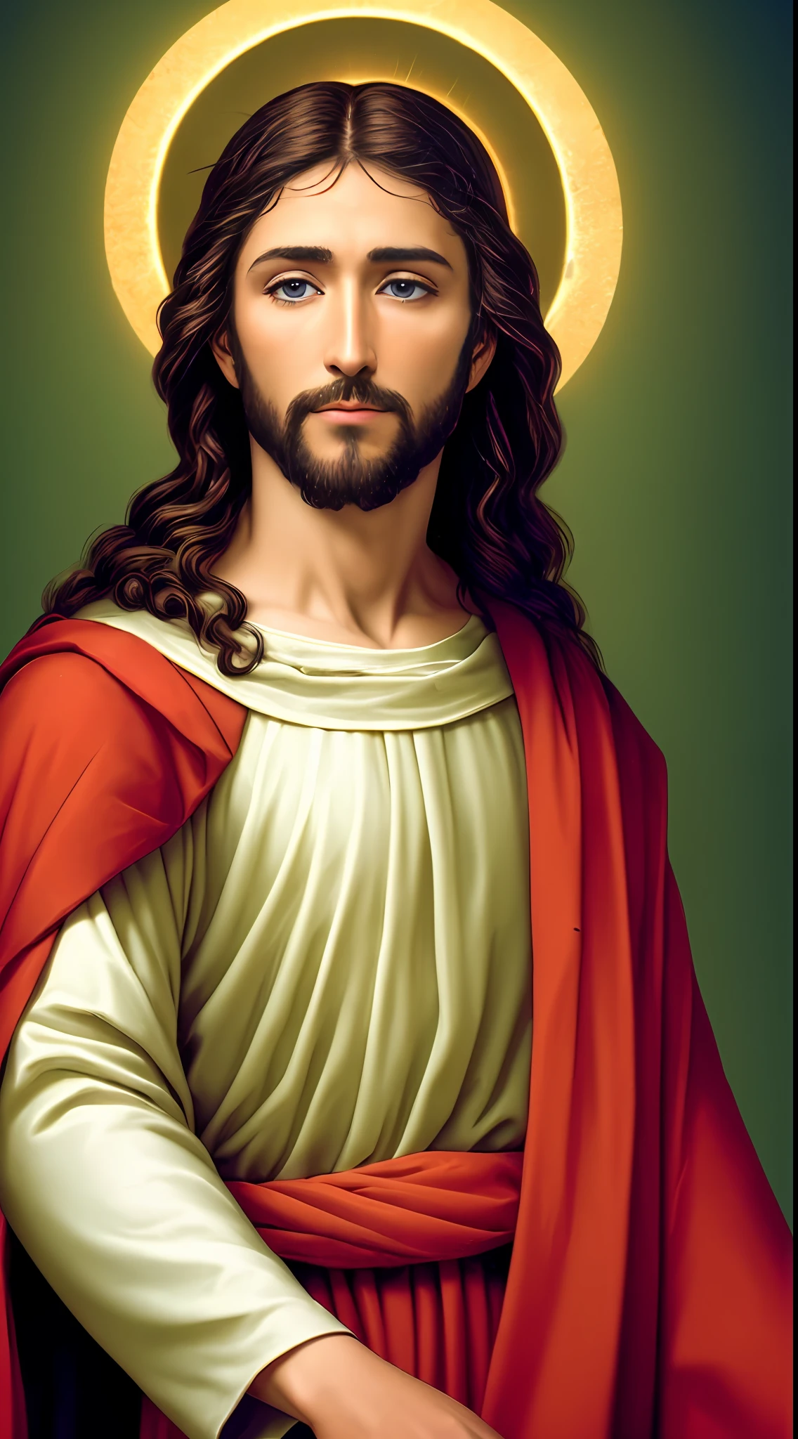 8k Photographic (1 handsome jesus ) blessings, heaven view, real blue eyes,