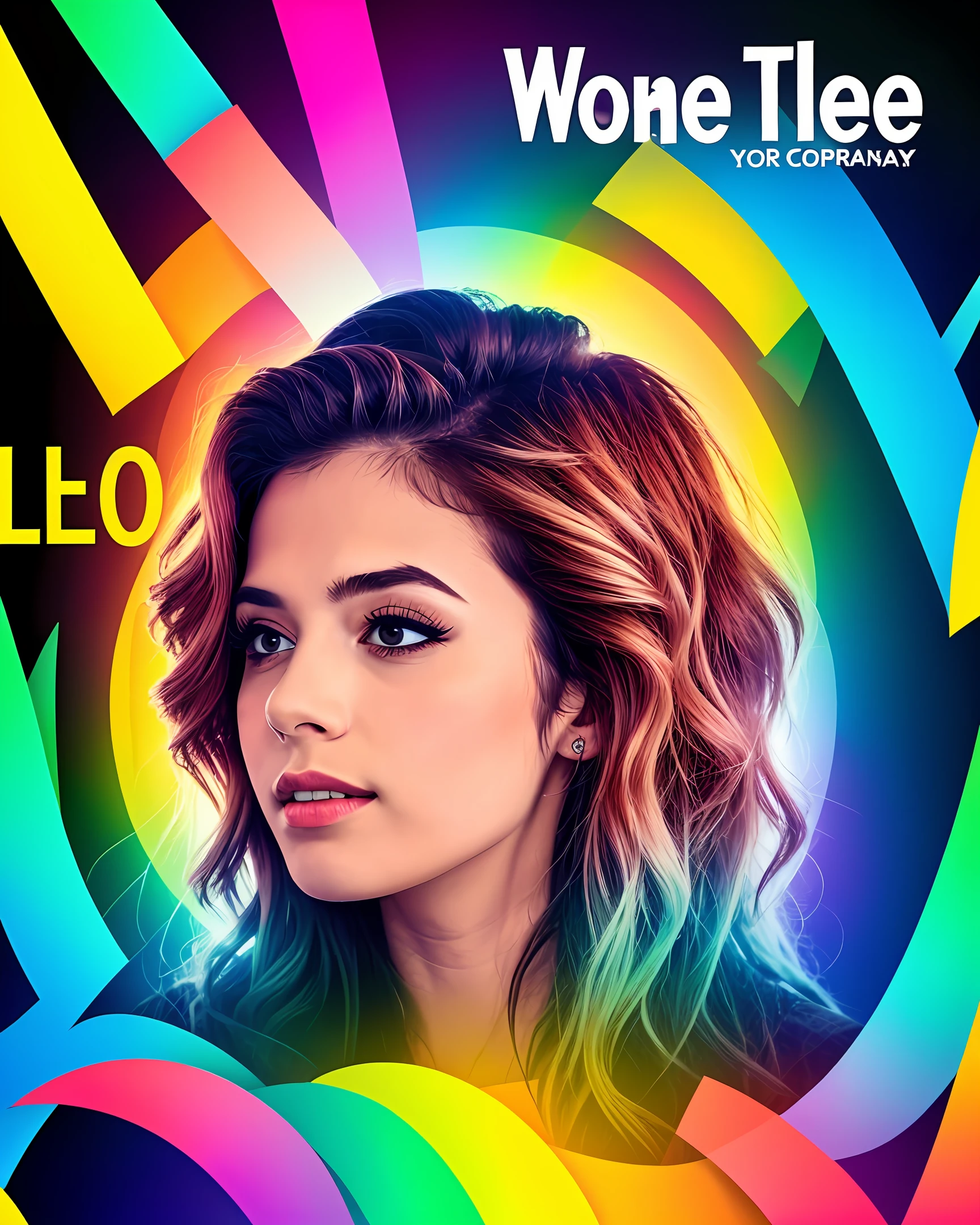 2 minutos e meio, fundo preto com as cores das letras brancas, capa de perfil para o YouTube