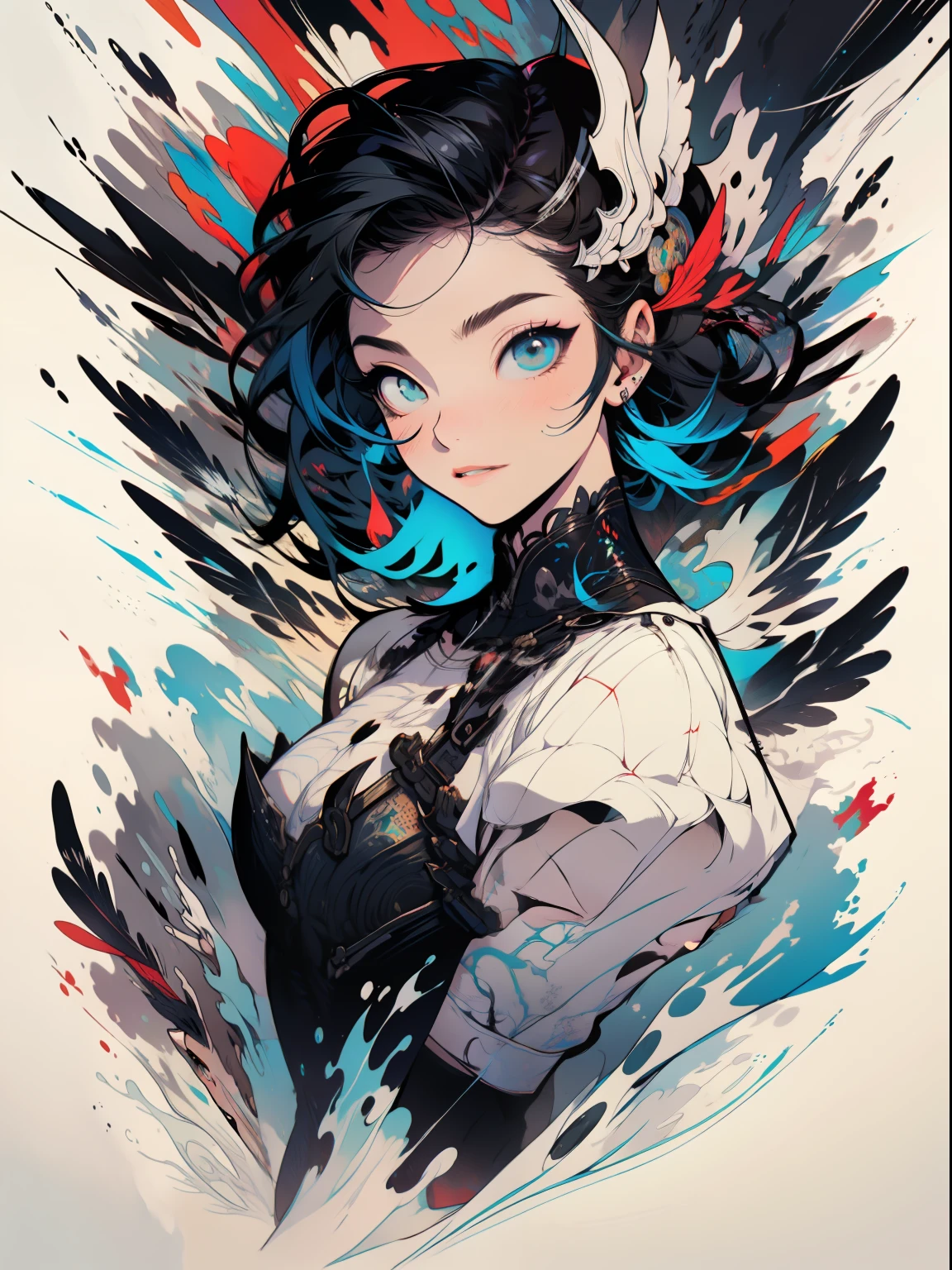 foto, adesivo banksy arte , liberdade, alma, digital illustation, comiс style, anatomia perfeita, centrado, Approaching perfection, dynamic, altamente detalhado, pintura em aquarela, artstation, arte conceitual, liso, foco nítido, illustration, arte por carne griffiths e wadim kashin, peito grande, Anime girl alone with a medium length pose and beautiful clothes,  heterocromia, anatomia perfeita, centrada, Approaching perfection, dynamics, altamente detalhada, folha de caracteres, artstation, arte conceitual, suave, foco nítido, illustration, arte por kim jung gi,, artgerm, carne griffiths e wadim kashin , sasha yakovleva, loish, jeremy mann, tiro de corpo inteiro, folha de personagem, Lightning wave, bela pintura em aquarela anime, tinta pingando por tim okamura, victor nizovtsev, greg rutkowski, noah bradley. trending in artstation, 8k, obra-prima, pintura graffiti, detalhe fino, cheio de cor, detalhe intrincado, Golden aspect ratio illustration, monochrome green background, obra-prima, melhor qualidade, alta qualidade, highres, melhor qualidade, high resolution fix, bright amazing lighting, aprimoramento de detalhes::style only zuul por valerio "dreelrayk" buonfantino em artstation::2.9 ,( mulher bonita CamilaBernal  )), ((solo)), (olhos detalhados e rosto detalhado:1.3), (camiseta ou vestido:1.3),  (fundo bonito e claro: 1.2), (extremamente detalhado, ultra-detalhado, melhor sombra: 1.1), seios grandes, ombros nus, flowers and petals, , (fundo branco: 0.5), (illustration :1.1), ( extremamente fina e bonita:1.1), (detalhes perfeitos:1.1)estilo::jae lee ::2.9 --qualidade, illustration style, fantastic paintings, estilo de grafite, cabelo liso e flores, com jeans e uma camiseta ou vestido branco,  mulher bonita, relevo preto em torno do design, fogo furioso, nightcore, detalhe fino, expressivo, contraste escuro, no estilo de papel