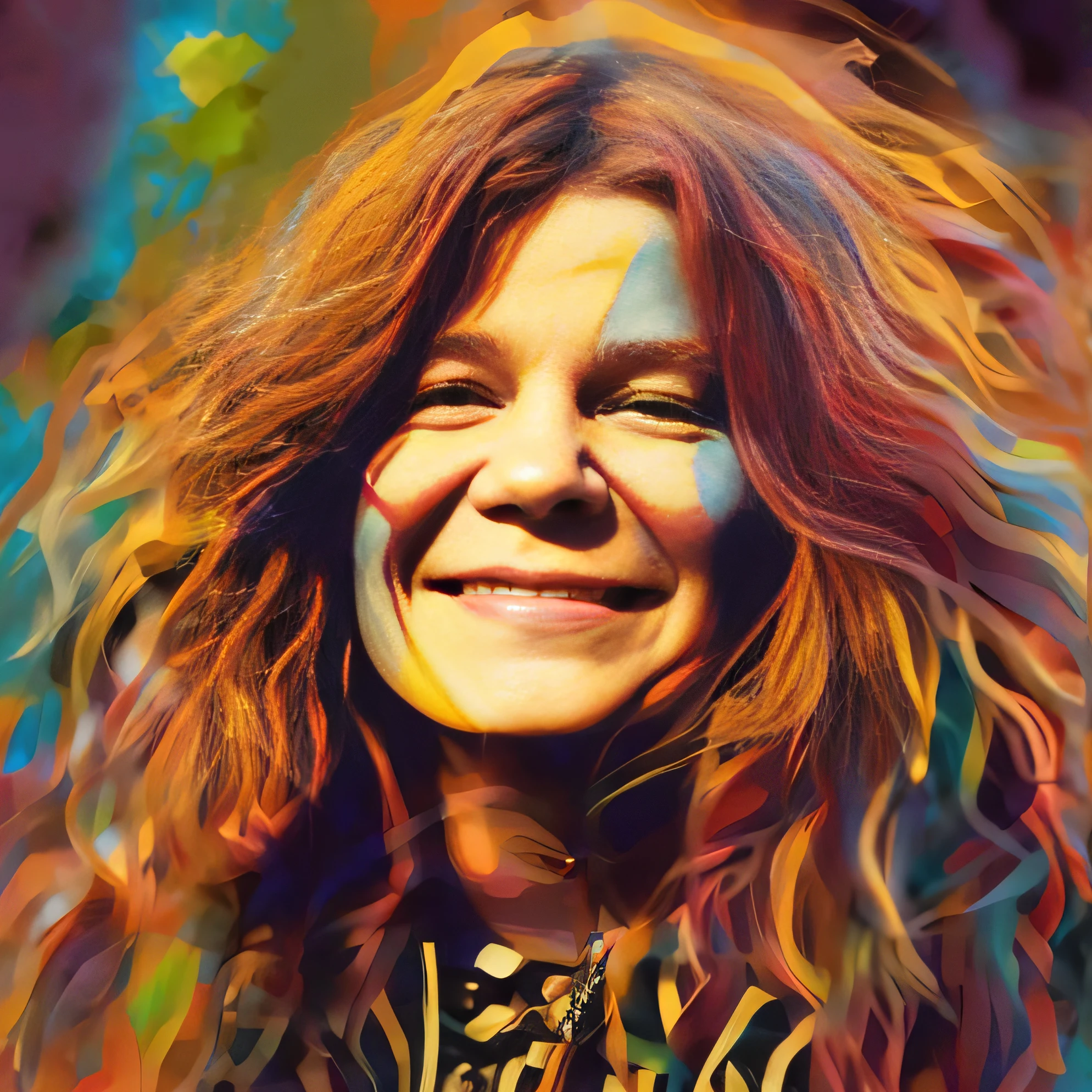 jANIS JOPLIN smiling with long curly hair wearing glasses and a pink feather, menina hippie, hippie, moda hippie, Hippie, Estilo de tecido hippie dos anos 1970, hippie chique, moda hippie Woodstock,