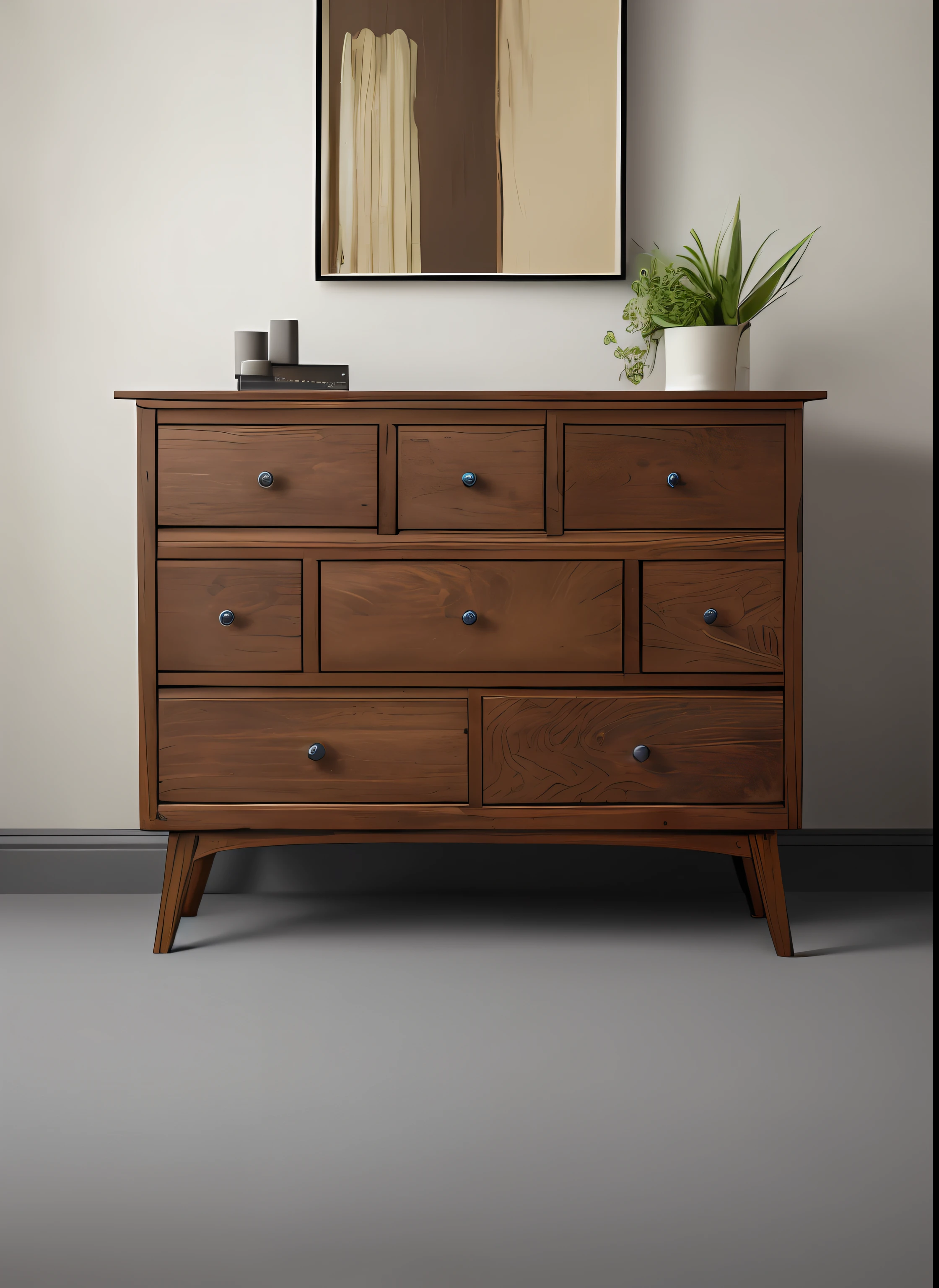 Wooden chest of drawers,Round metal buttons on drawers,carpet on the floor,There are decorations on the drawers,There are paintings on the walls,large french window,Classic furniture,Medieval modern style,French provincial furniture,italian masterpiece,Bohoai room,tmasterpiece,photographrealistic,best qualtiy,gentlesoftlighting,Neutral tones,wooden floor,White carpet,White walls,Frey rendering,Realistis,Great lighting, natural lightting, Biophilic, Neural architecture, Blank ceiling, Award-winning environment, high high quality, finedetail, Extremely realistic, unreal-engine, vray, Light calculation by folding, extremely detaile, hyper realisitc, Realistic Frey