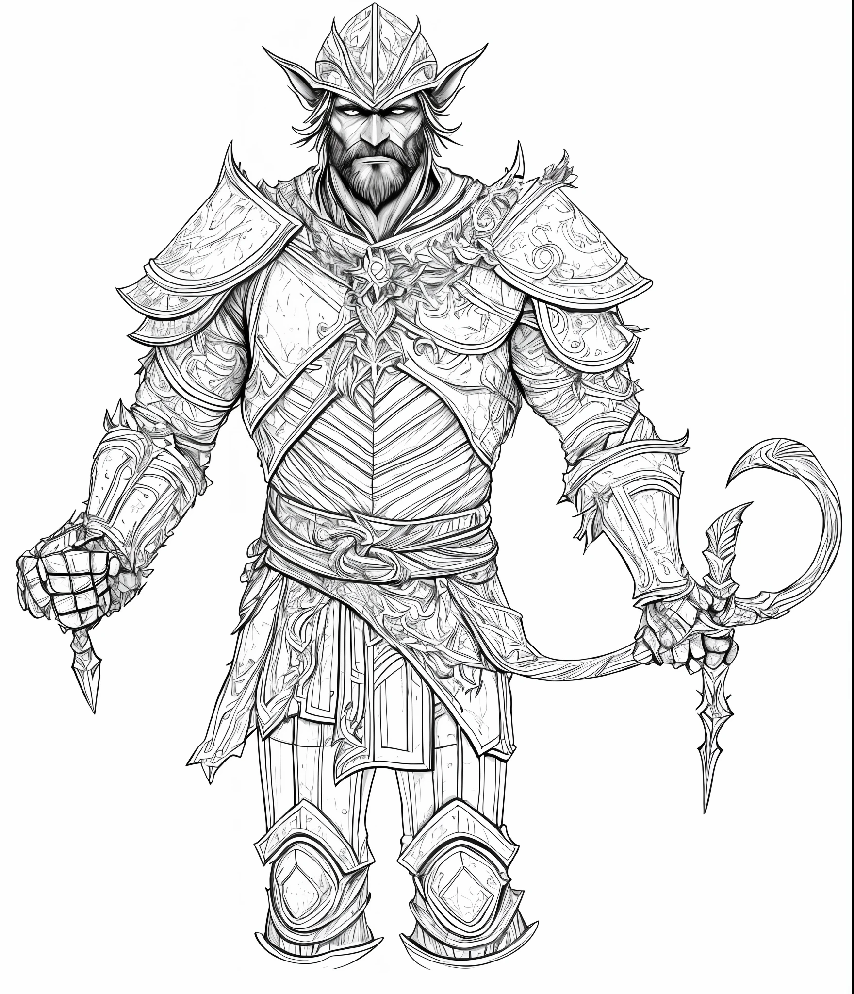 A drawing of a man in armor standing with his hands on his chest, imagem de um guerreiro masculino adulto, personagem de fantasia complexa, lineart simples, Rio Masculino, um paladino masculino humano, bola lineart, Caractere DND, um elfo macho, elfo masculino de pele prateada, drow macho, lineart afiado, linear limpo, meio-elfo macho