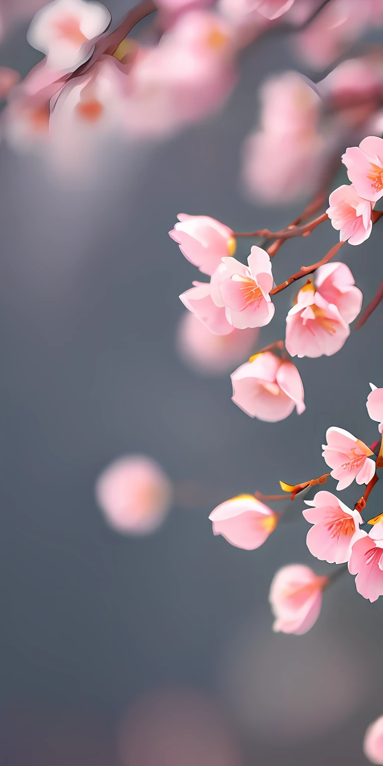 best quality, masterpiece, rainy, willow, peach blossom, dancing petals, high resolution, 8k uhd, high quality, volumetric lighting, high resolution, 4k, 8k, bokeh