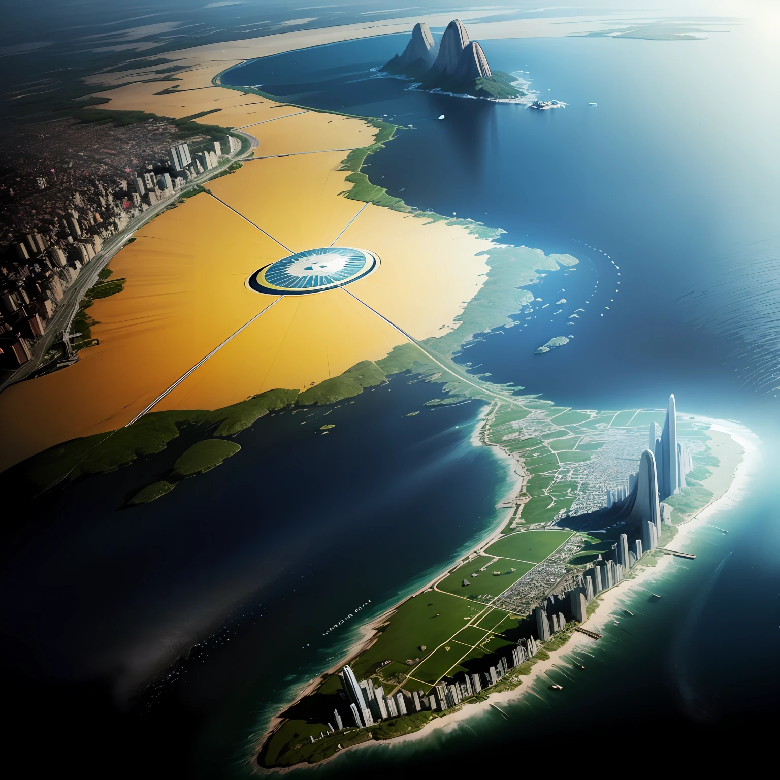 futuristic map of Brazil --auto