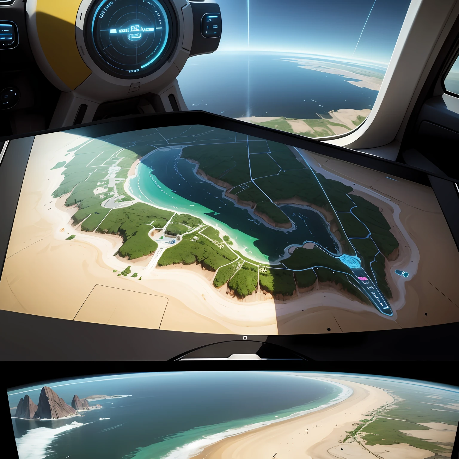 futuristic map of Brazil --auto
