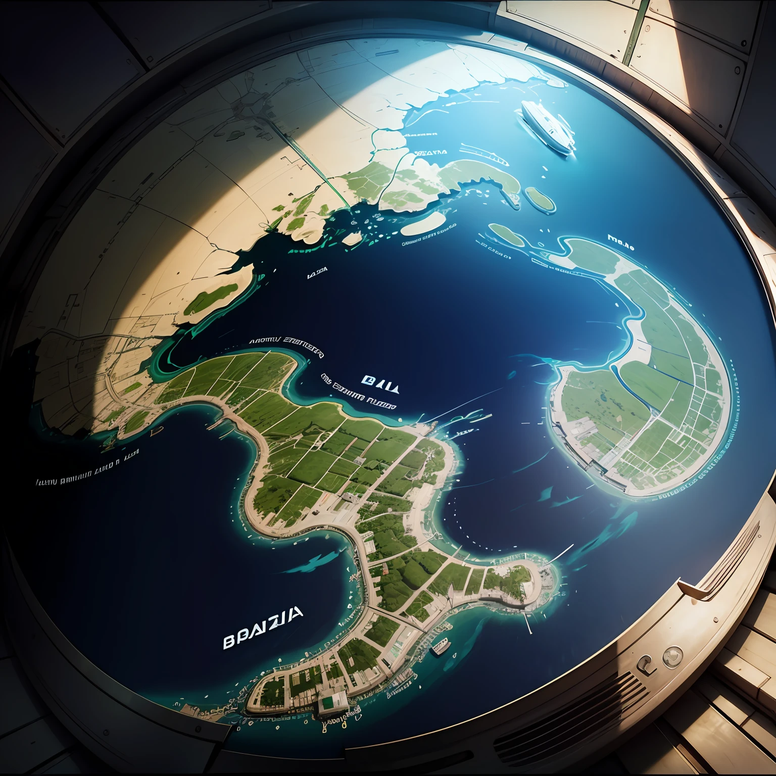 futuristic map of Brazil --auto