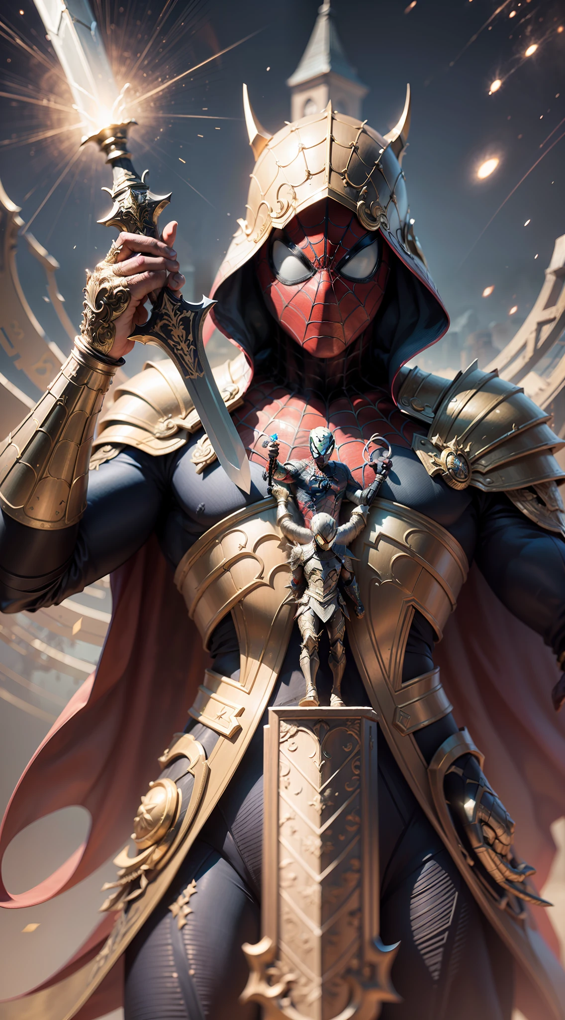 midjourny-v5 style "ANCIENT SPIDERMAN, (Best quality),(masterpiece),(ultra detailed),(high detailed),(extremely detailed),God holding a giant sword in his hands, high fantasy, cosmic, cosmic effects, big impact, 4k, dark souls, luxurious detailed character art, ultra realistic, 32k, ,luxurious cinematic colour quality, unique and mesmerizing armor, midjourny-v5 style "ANCIENT SPIDERMAN, (Best quality),(masterpiece),(ultra detailed),(high detailed),(extremely detailed),God holding a giant sword in his hands, high fantasy, cosmic, cosmic effects, big impact, 4k, dark souls, luxurious detailed character art, ultra realistic, 32k, ,luxurious cinematic colour quality, unique and mesmerizing armor, (Best quality),(masterpiece),(ultra detailed),(high detailed),(extremely detailed),God holding a giant chinaage in his hands, high fantasy, cosmic, cosmic effects, big impact, big eyes, 4k, dark souls, very detailed.