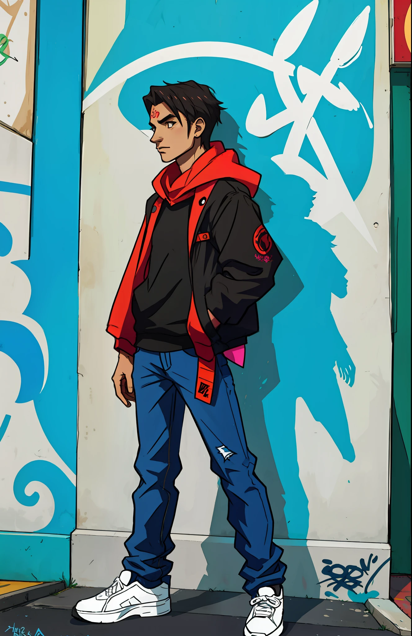 Personagem de grafitti, personagem estilo arte de rua.