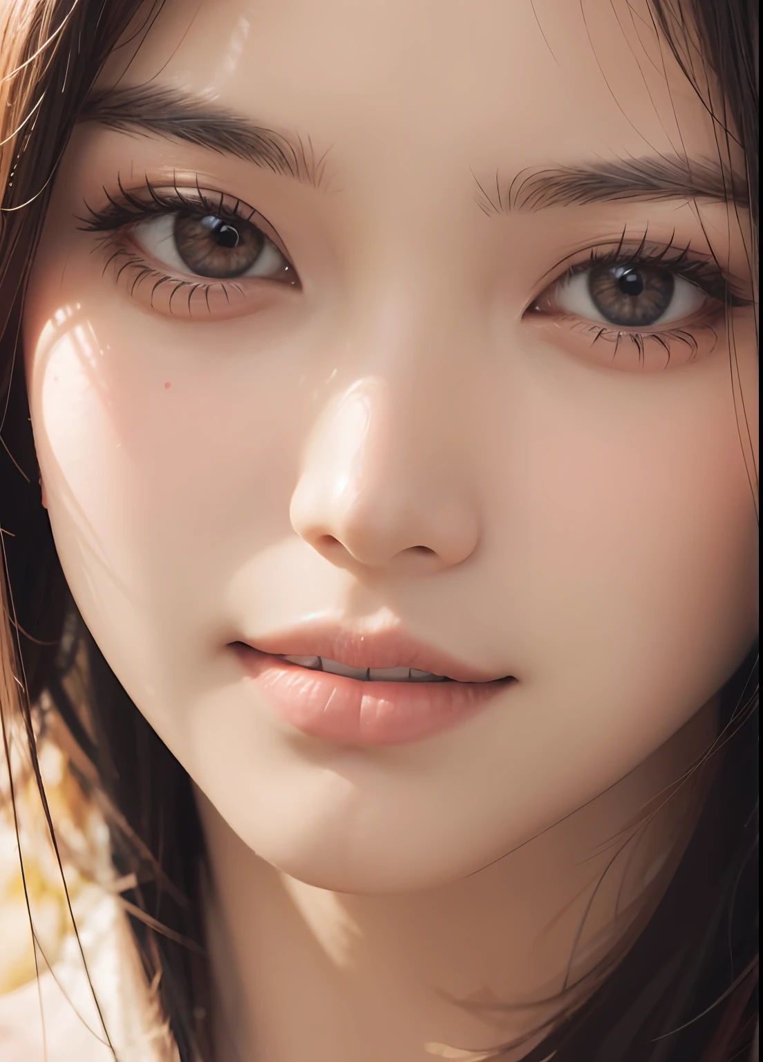 (top-quality:0.8)、(top-quality:0.8)、perfect anime illustration、Extreme close-up portrait of beautiful woman walking in city、small tits