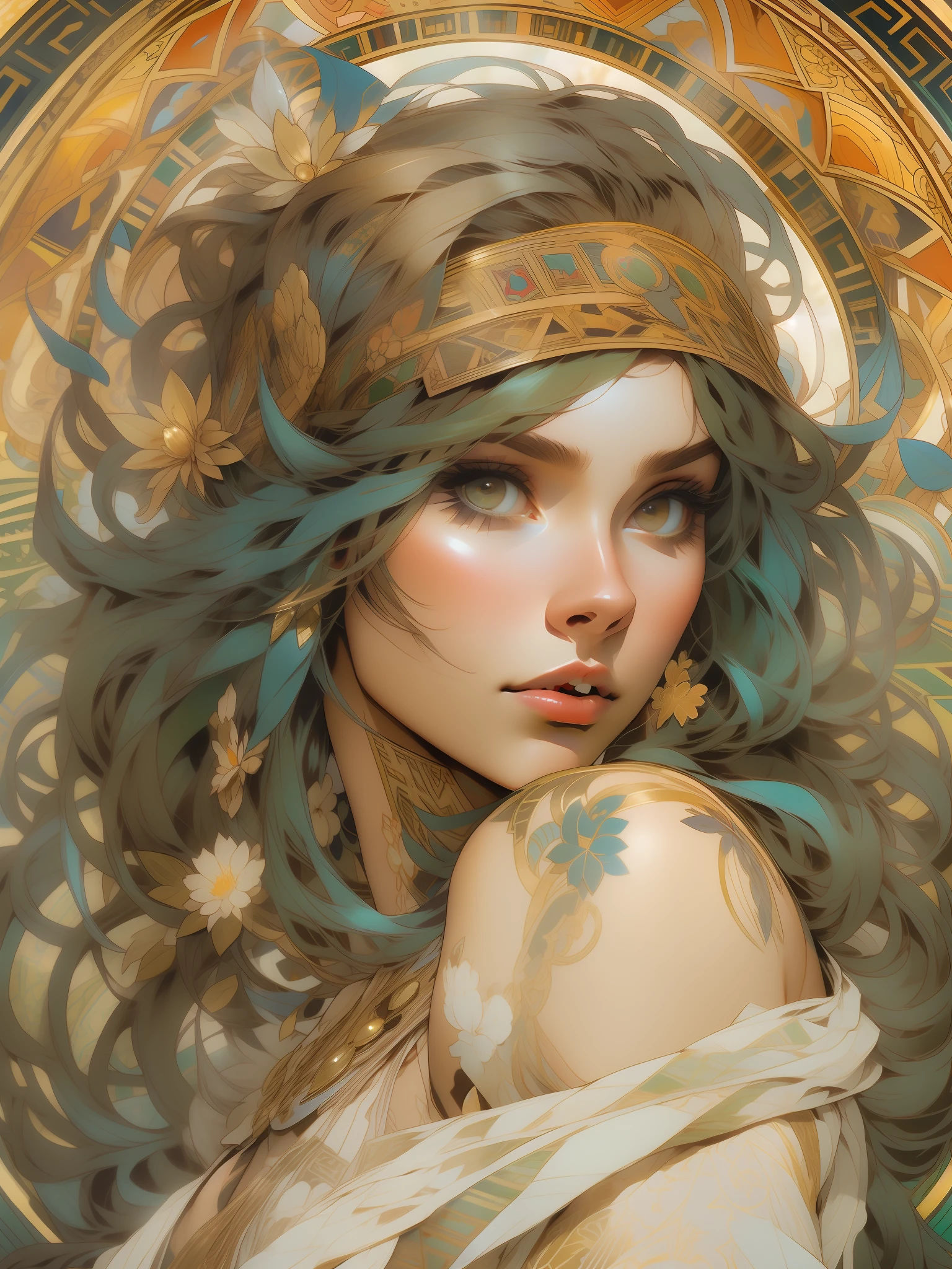 estilo de tatuagem tribal,Greece,alta qualidade, corpo feminino mulher,mulher bonita com cabelo preto longo,Estilo de tatuagem,Estilo Alphonse Mucha, campos de caramelo, obelisco, white location, marrom, Cores,Fantastic Paintings by Paolo Eleuteri Serpieri ,cores uhd, --AR 3:4 --upbeta --teste --criativo --upbeta --upbeta --upbeta