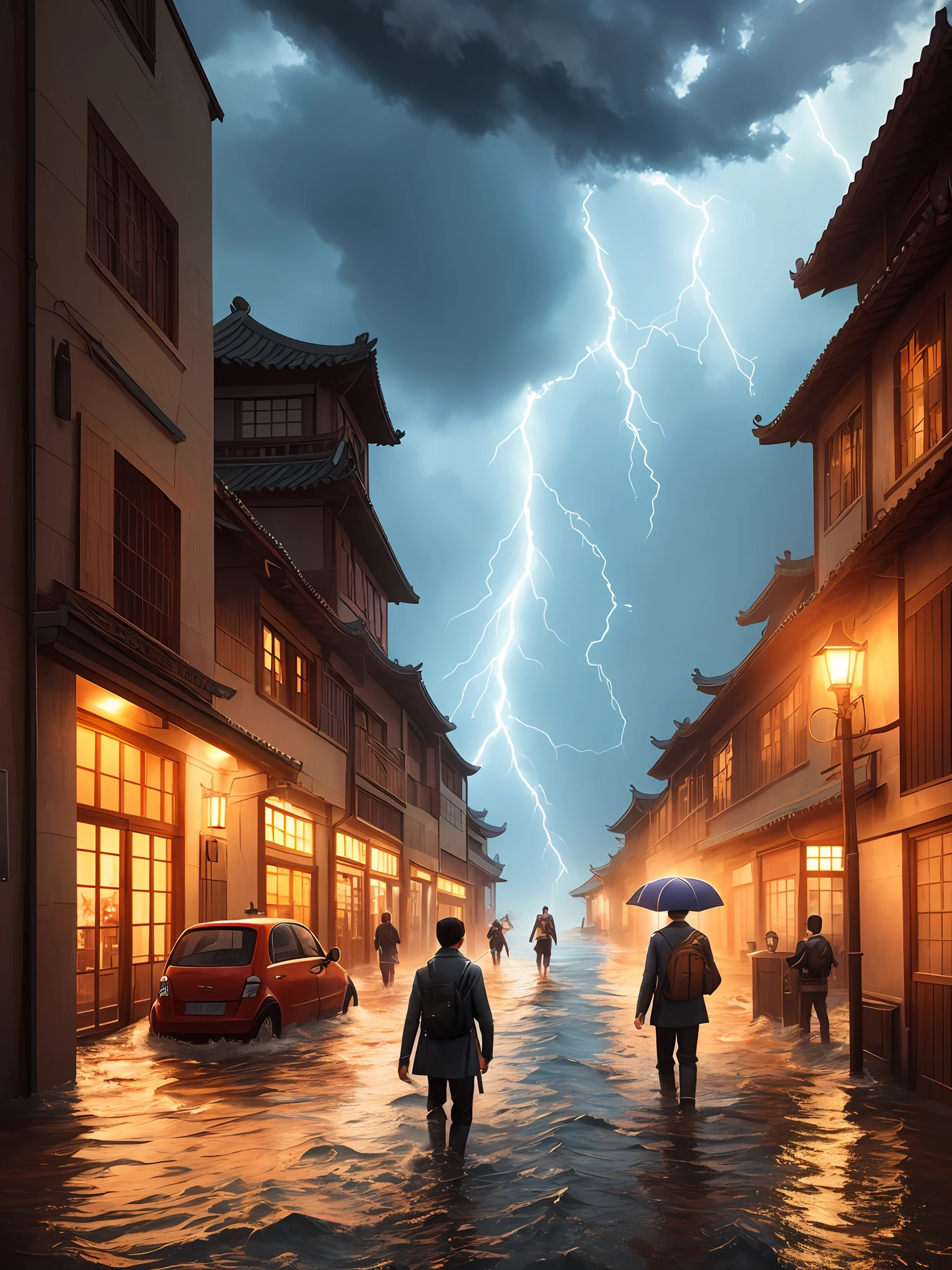 Chinese big breasts,quaint ,male people,A man walking on the water in a storm, tmasterpiece, best qualtiy, high qulity, Extremely detailed CG unit 8k wallpaper, award winning photography, Bokeh, depth of fields, hdr, flood, color difference, realisticlying, The is very detailed, Popular on artstation, Popular on CGsociety, 复杂, high detal, dramatics, Art on the go, Volumetriclighting
