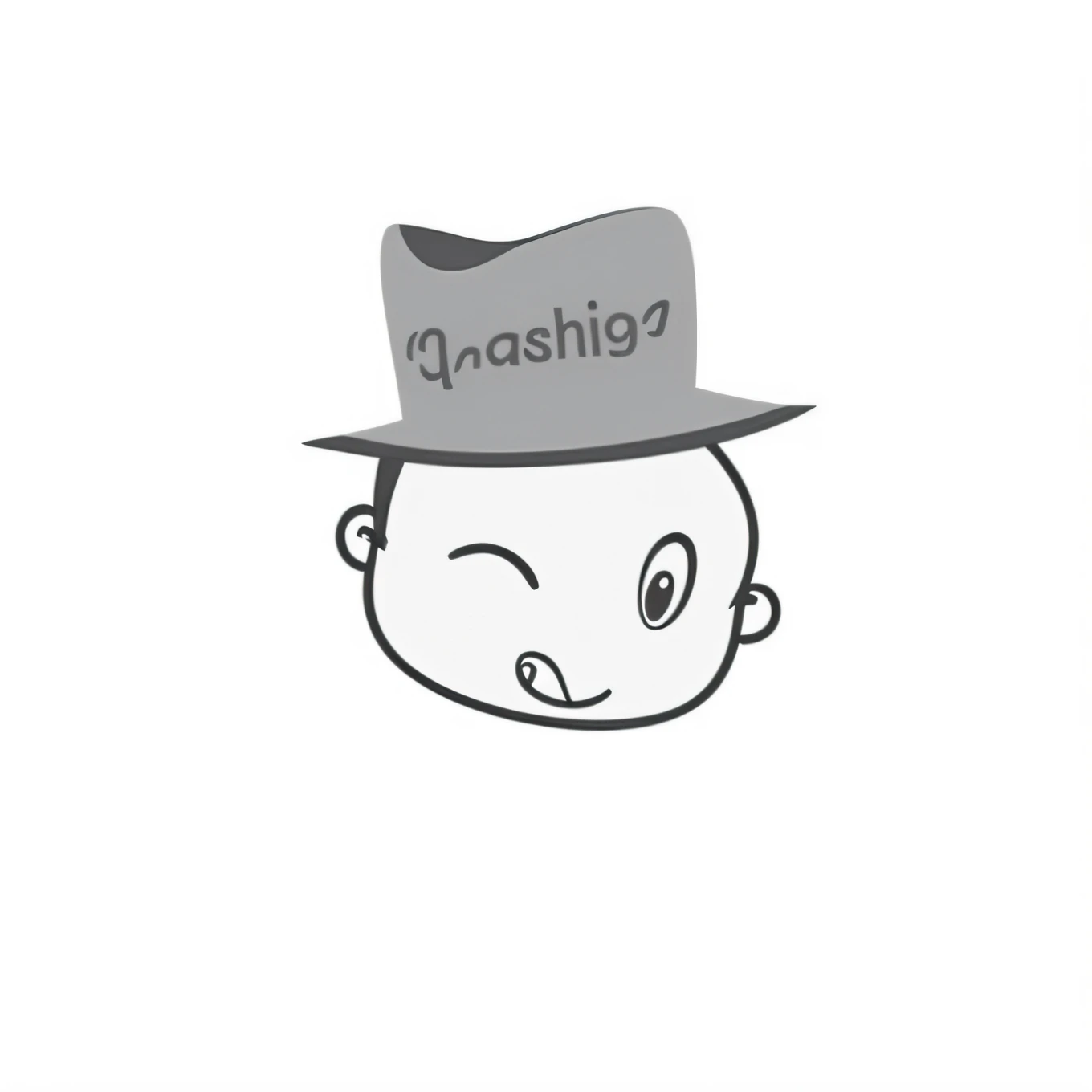 Close-up of cartoon character in hat, character with a hat,
