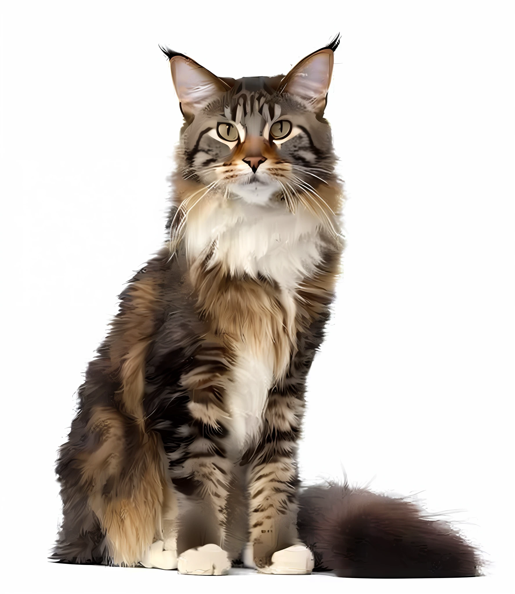 Araffe cat sitting on a white surface looking at the camera, Maine Coon, serious mainecoon cat looking, anthropomorphic large maine coon, foto de um gato, fazendo uma pose majestosa, gato elegante, awesome cat, felino, gato bonito, Regal Pose, foto do gato, olhando para o lado, sente-se casualmente, olhando para o lado, olhar orgulhoso, obra de arte
