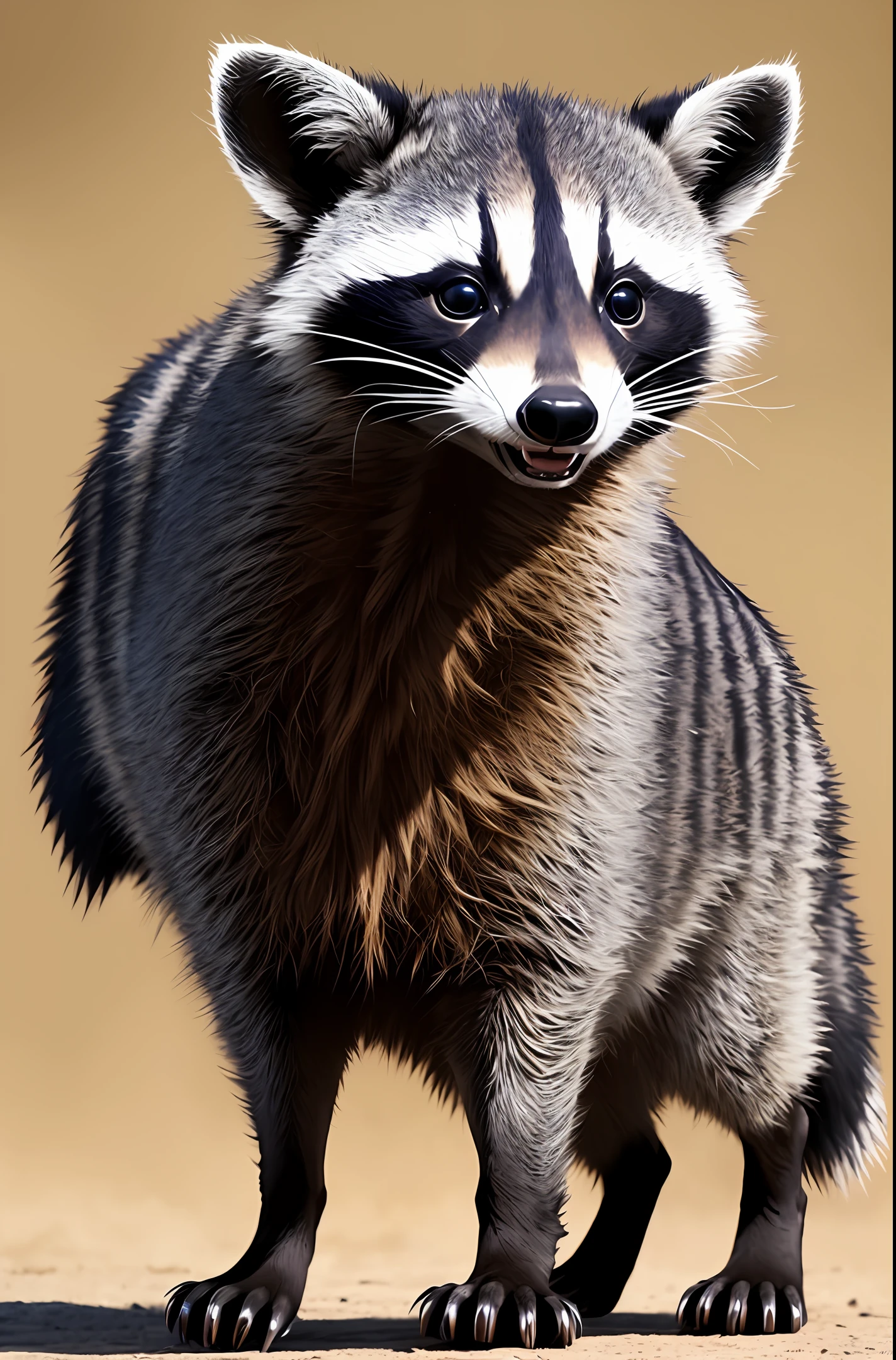 Raccoon animal with gear 5 transformation