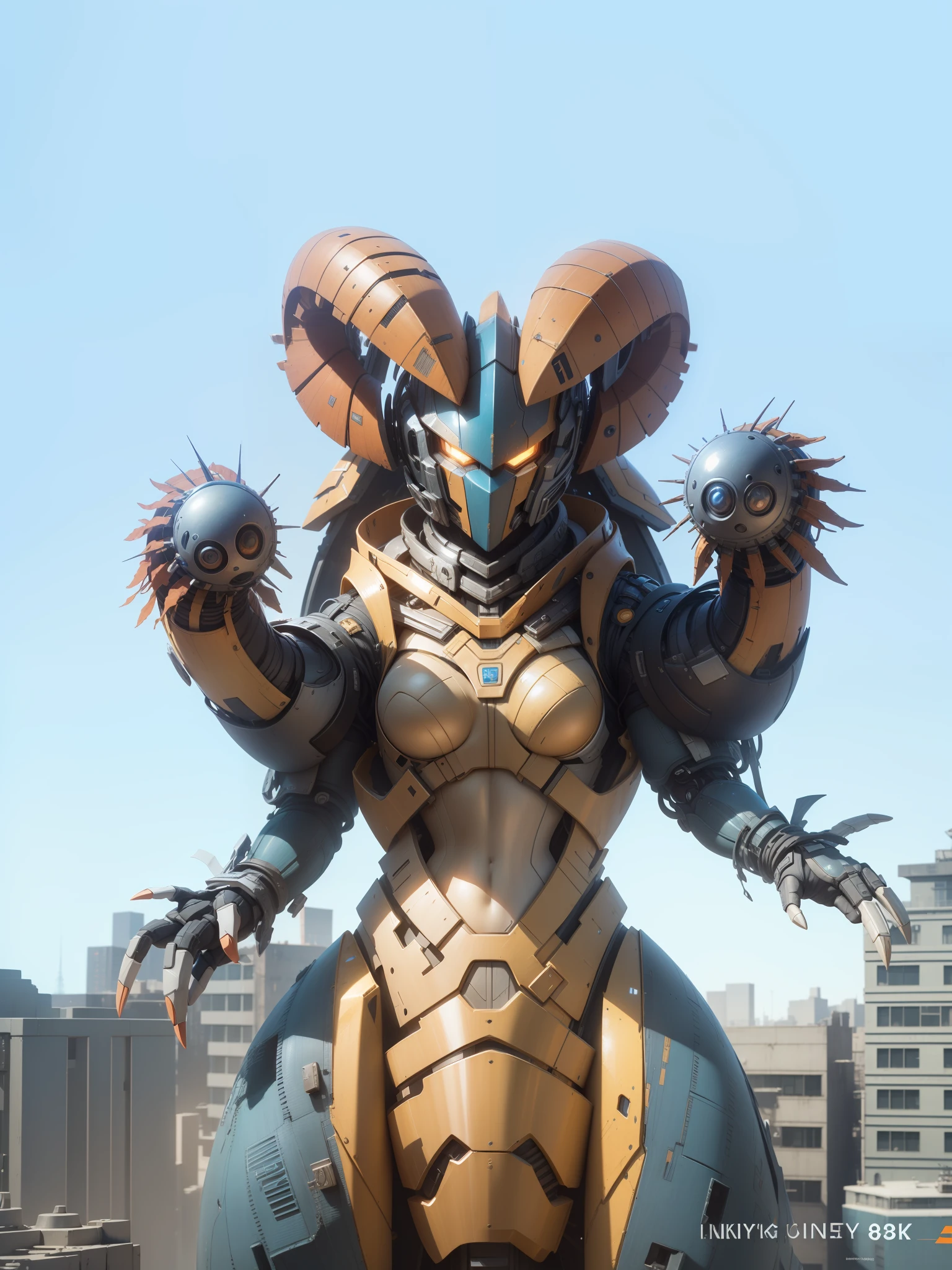 Hyper-detailing，A high resolution，Hyper-detailing，best qualtiy，astounding，top Quority，the Extremely Detailed CG Unity 8K Wallpapers，cinmatic lighting，Cool mech style，Bright metal，Transformers style