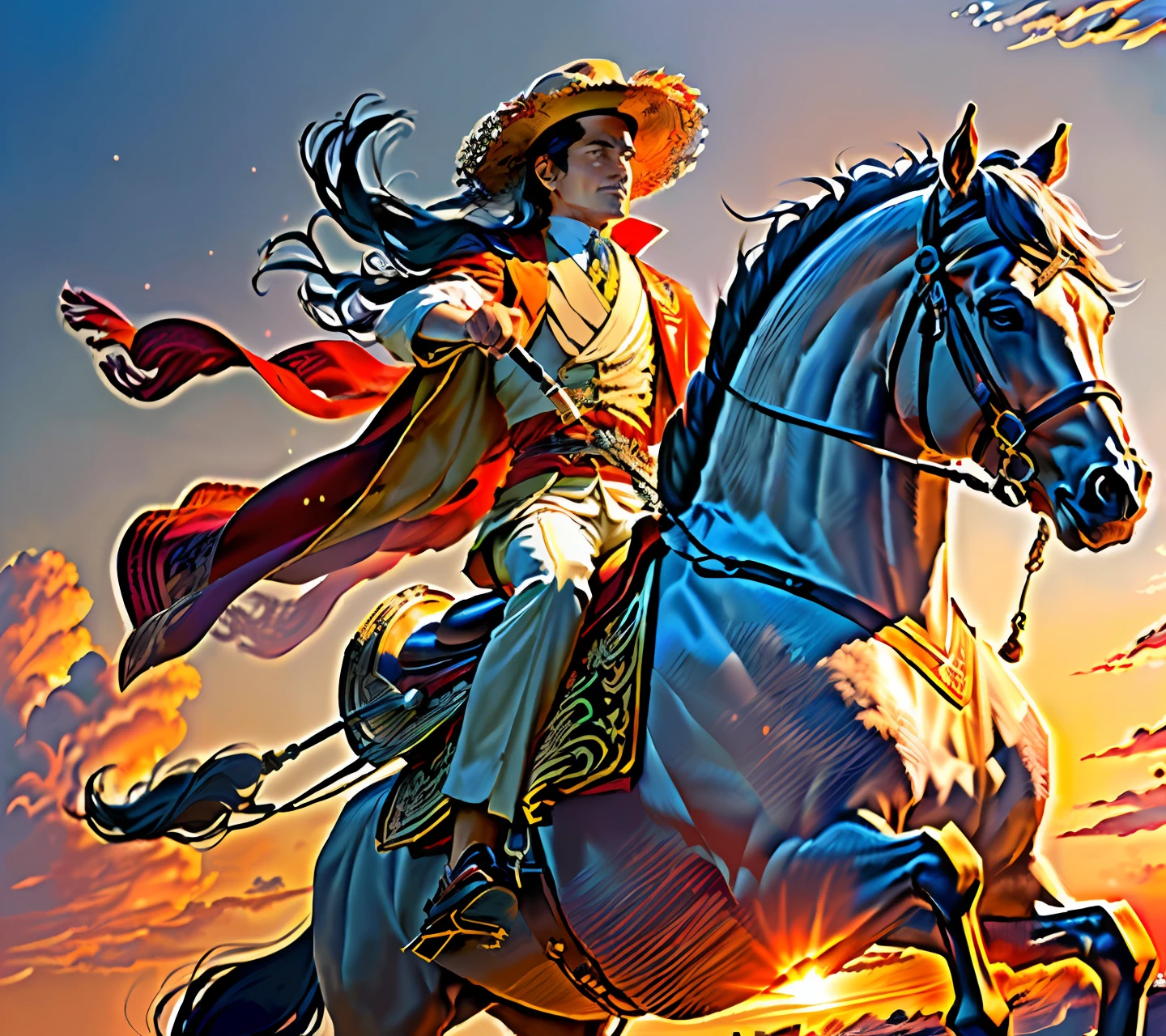 Antique，ride horse