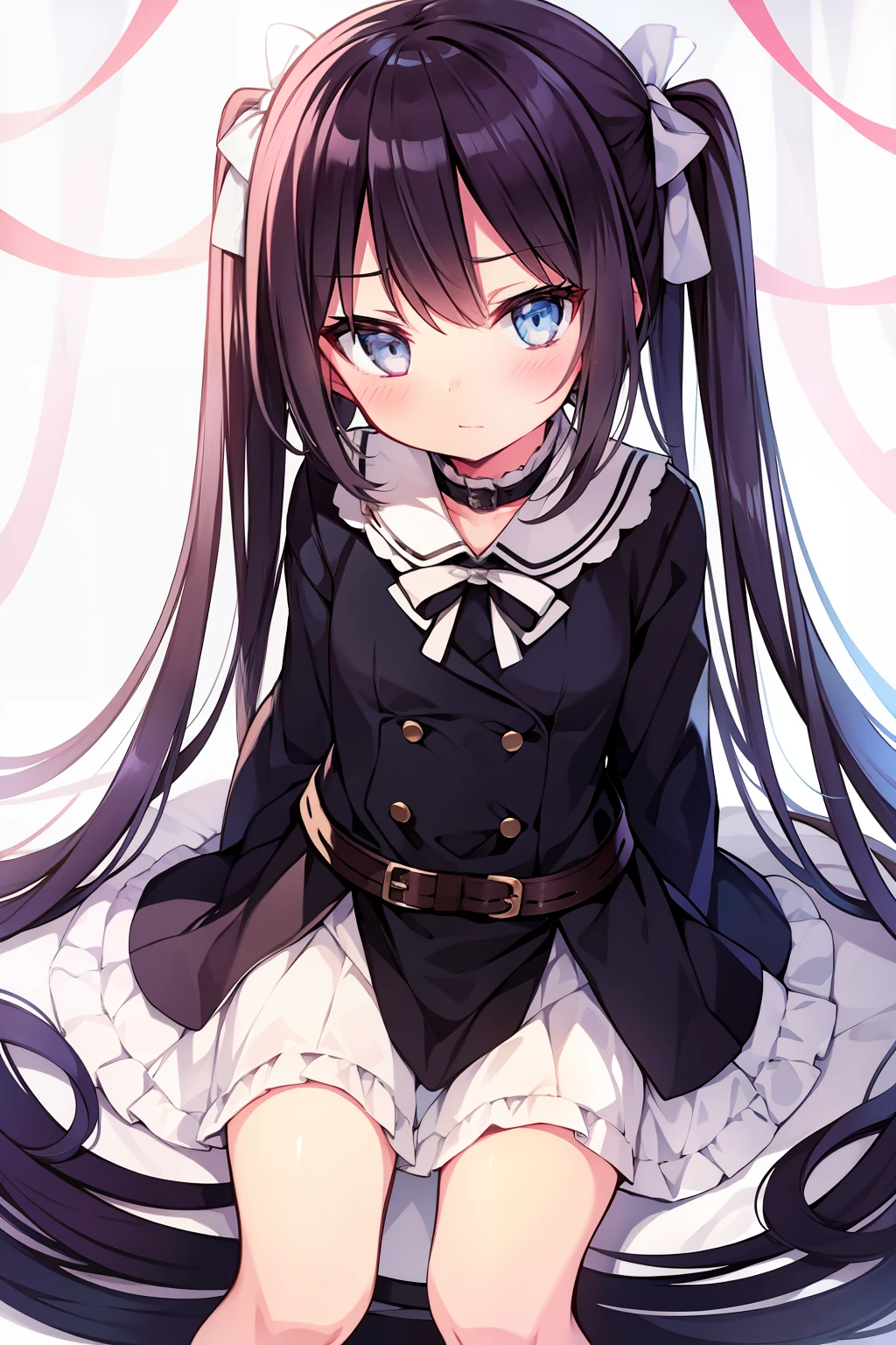 1 white silk loli on white background