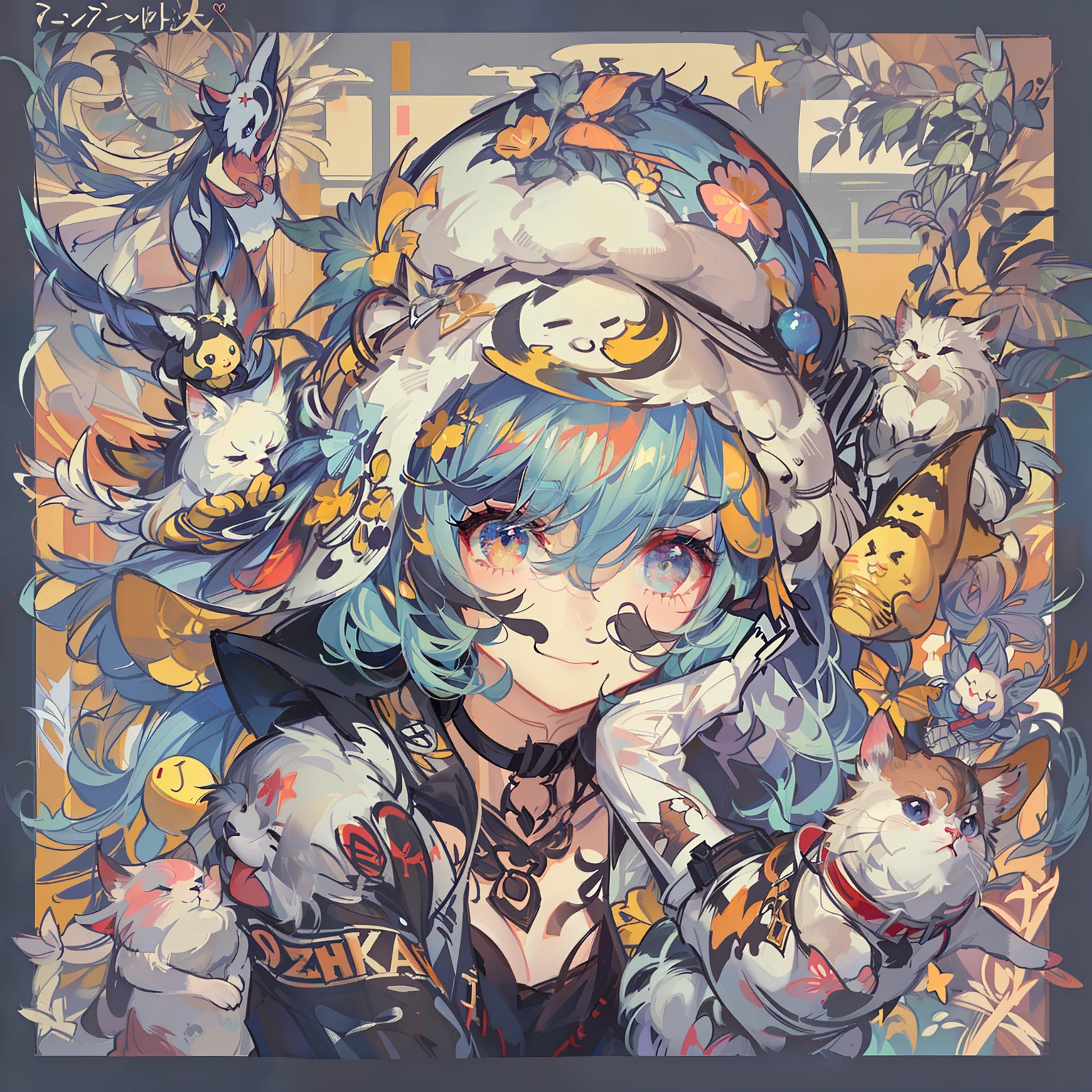 A logo、games 、kawaii、simple、pixel art、HIPPHOP、rapper