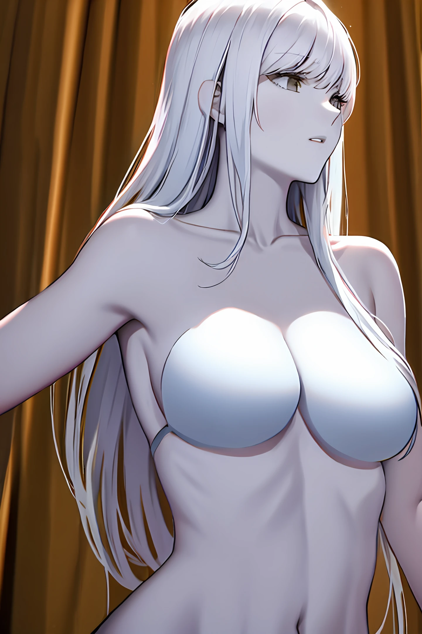 Real beauty,The white skin is large,Bare chest