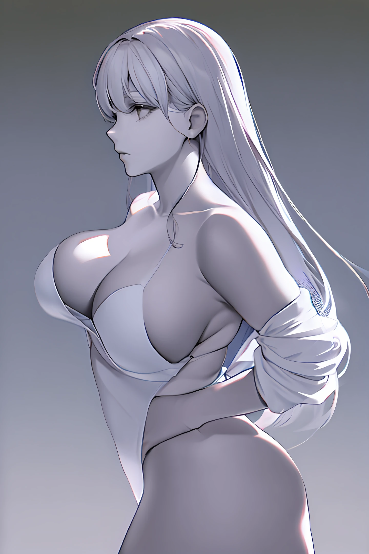 Real beauty,The white skin is large,Bare chest