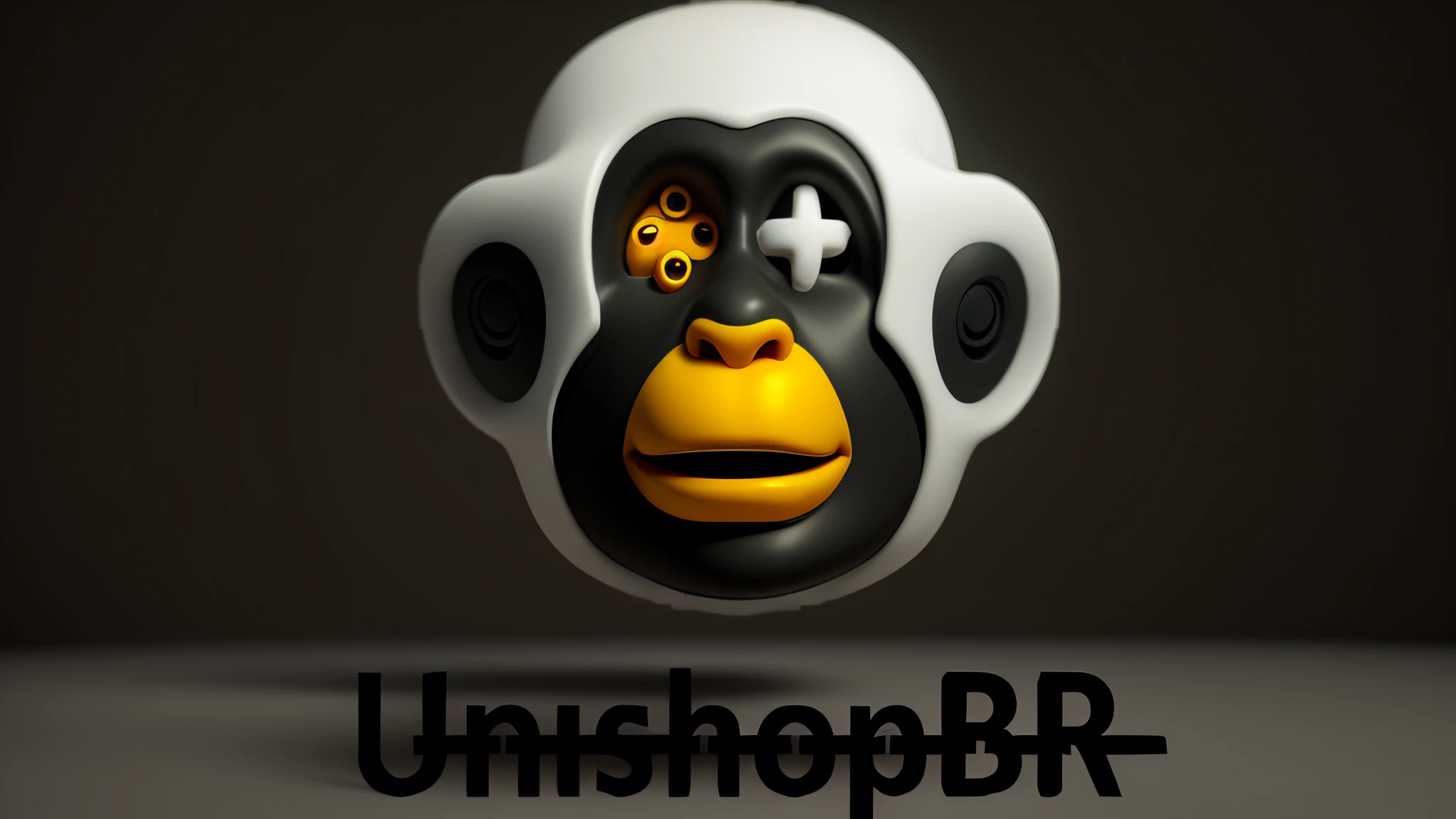 Nam Nap Close of Nama Monkey Head with Nam Yellow Face and Aznal, desborrar, na, FBX, PNG descompactado, 3 D 8 K, sem textnara, UE 4, unbiased render, UE4, Directed by: Simon Ushakov, 360º, photohopped, 8 mil 4 mil, 8k 4k, UnrealEngine, poser, Photoshop