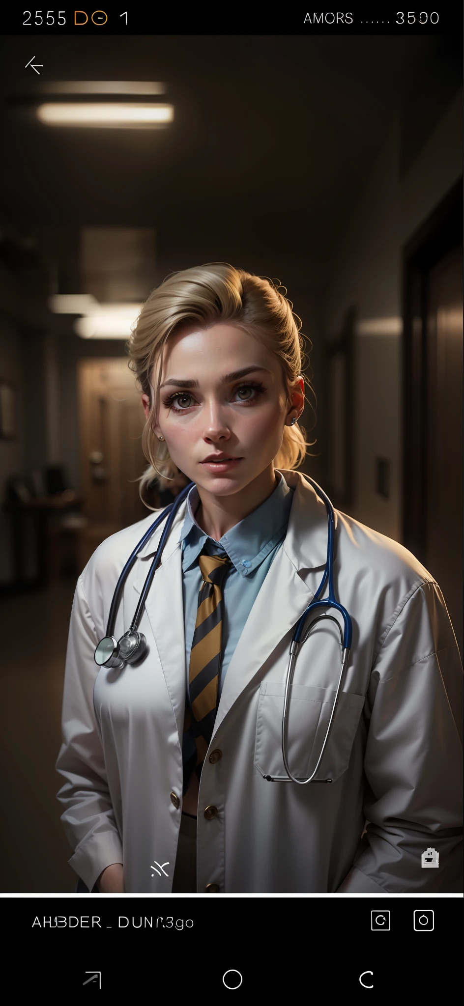 ((Mulher)) ((cabelo longo)) ((female doctor)) ((35 anos))