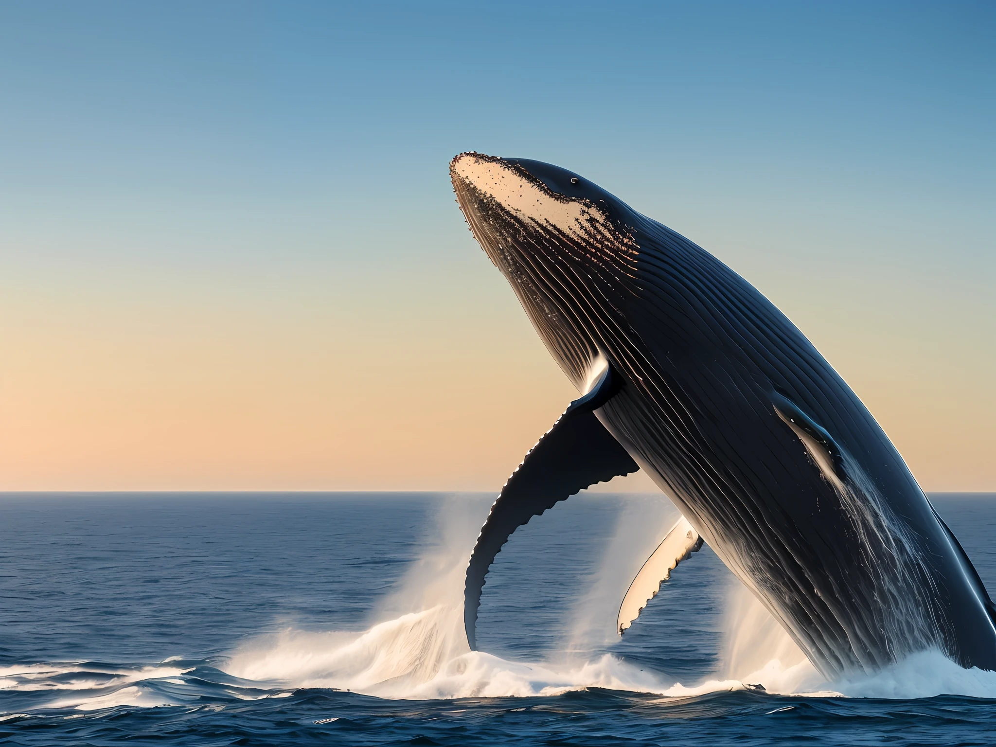 There is a large whale in the North Sea，It's huge，I don't know how many thousands of miles long it is，Fantasy epic 8k HD wallpaper masterpiece