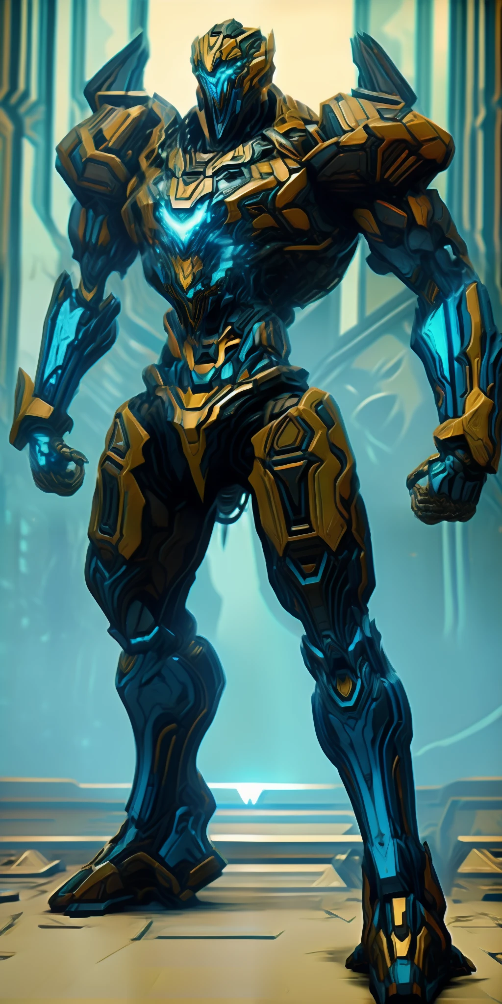 description: The Gypsy Danger is an iconic and tough Jaeger, Built to combat Kaiju threats. With a robust structure and a combination of advanced technology and hand-to-hand combat skills, the Gypsy Peril is considered one of humanity's most powerful weapons in the fight against monsters. Seu design imponente, with a helmet-shaped head, and its blue and silver coloration make it an imposing presence on the battlefield. His strength and agility are unparalleled, permitindo que ele enfrente os Kaijus de igual para igual e proteja a humanidade dos ataques devastadores dessas criaturas.
