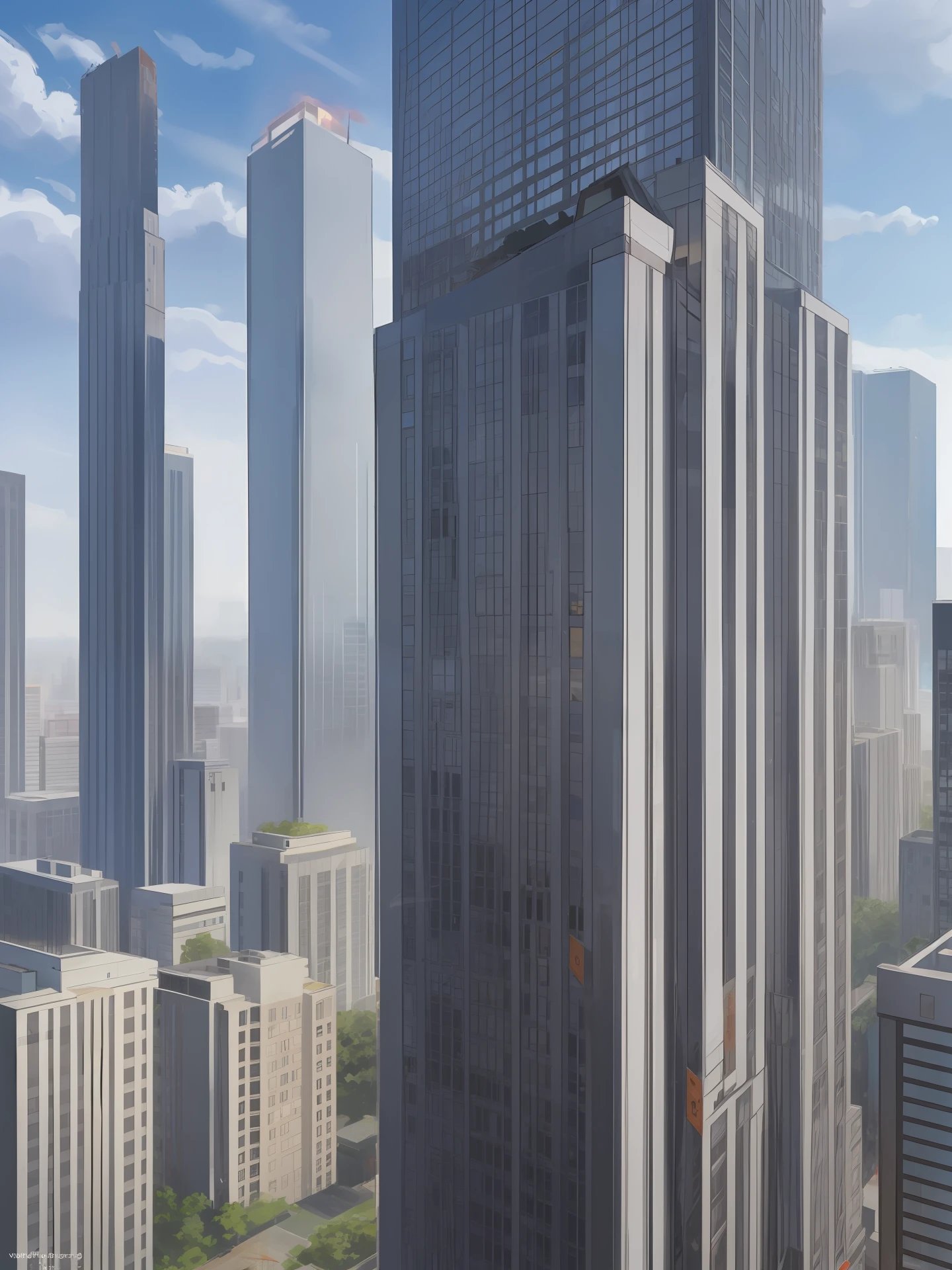 The twelfth floor of a twenty-story modern residential building was bombed