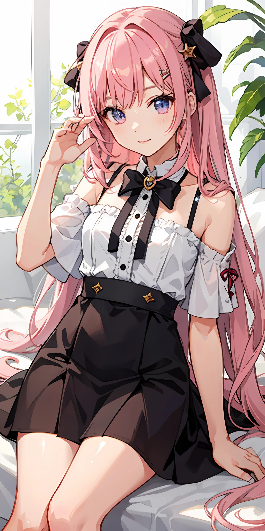 one girls、Pink longhair、Galaxy、