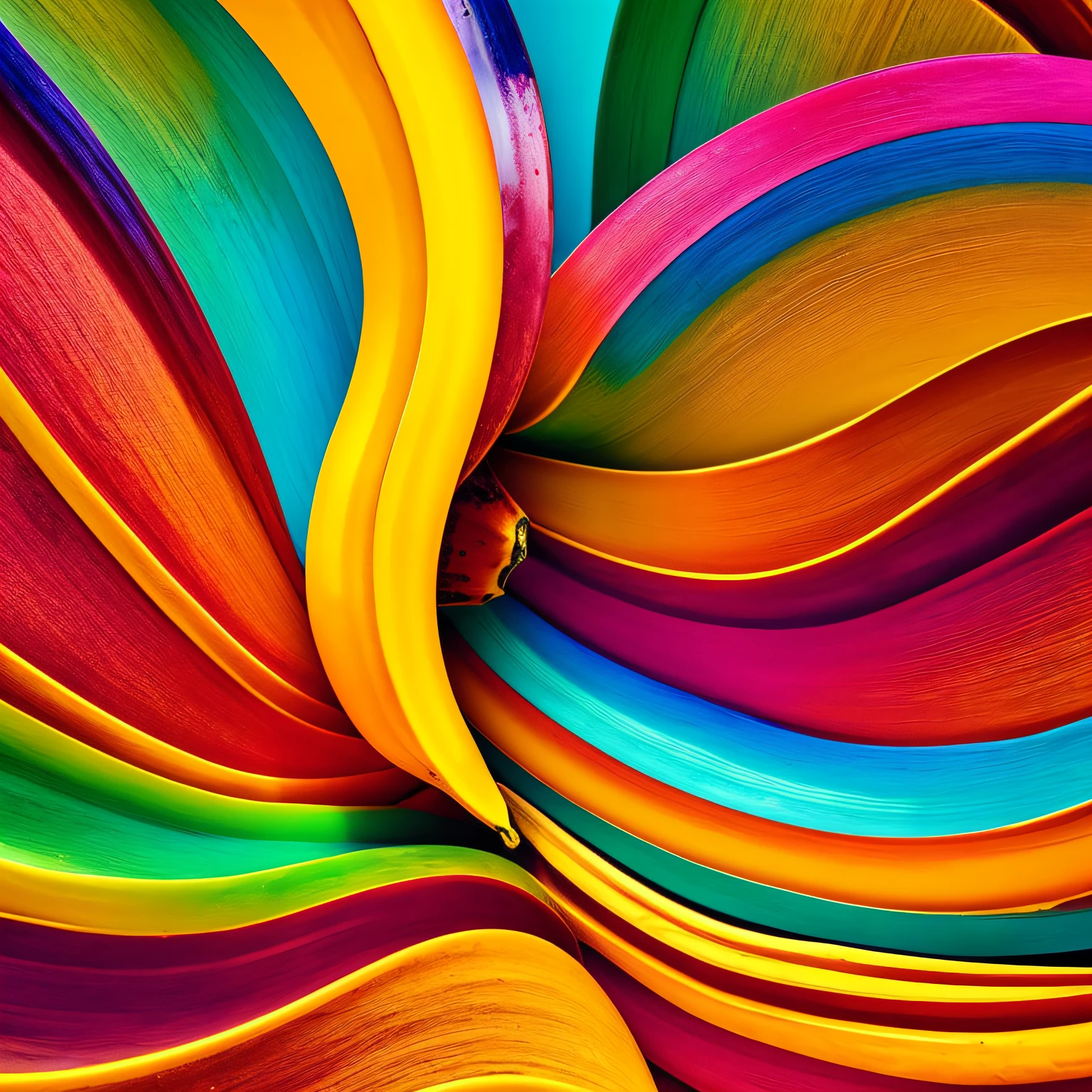Abstract banana with warm colors --auto
