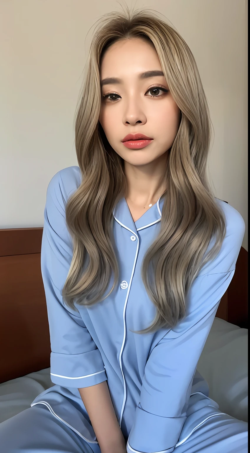 (Melhor Qualidade, 8k, 32k, Obra-Prima, UHD: 1.5), Foto da Mulher africana Atraente, 1 , (Peitos gigantescos: 1.2), (cabelo ondulado curto), Abs, Corpo Perfeito, Rosto Ultra Detalhado, Detailed Lips, Olhos Finos, 二重まぶた, Pijamas, na cama, (Sedutor), ((Excitado: 1.5))