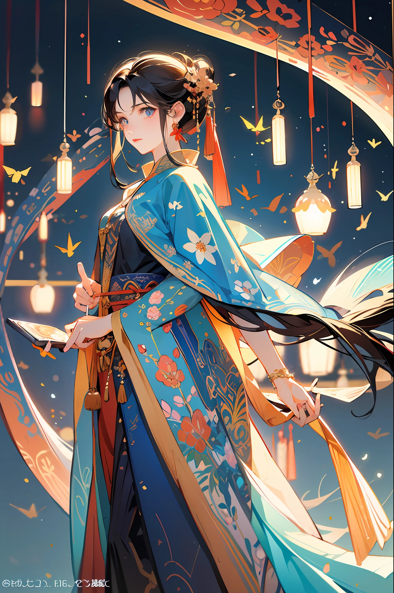 ,(Masterpiece:1.2, high quality), (pixiv:1.4),Gongbi painting of the Song Dynasty