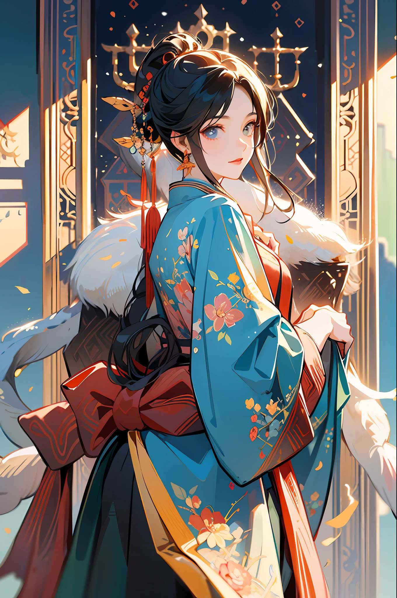 ,(Masterpiece:1.2, high quality), (pixiv:1.4),Gongbi painting of the Song Dynasty