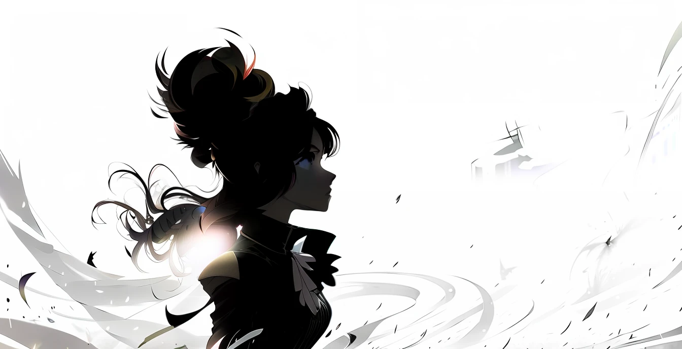 anime girl with a butterfly in her hair and a black dress, artwork in the style of guweiz, artgerm and atey ghailan, guweiz, charlie bowater art style, profile of anime girl, neoartcore and charlie bowater, ross tran style, by Yang J, a beautiful artwork illustration, beautiful anime artwork