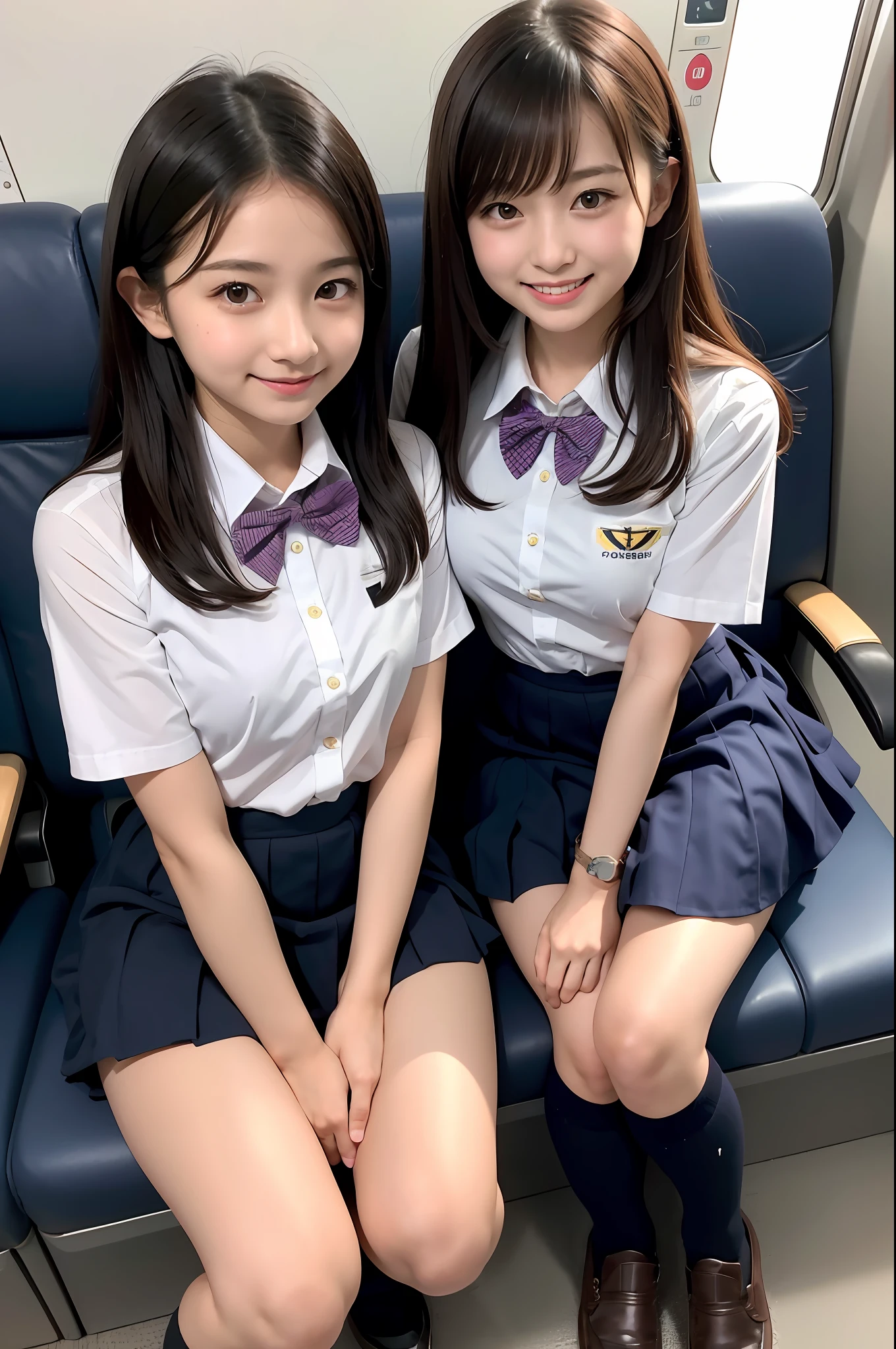 two-asian-girls-sitting-on-a-blue-chair-in-uniforms-seaart-ai