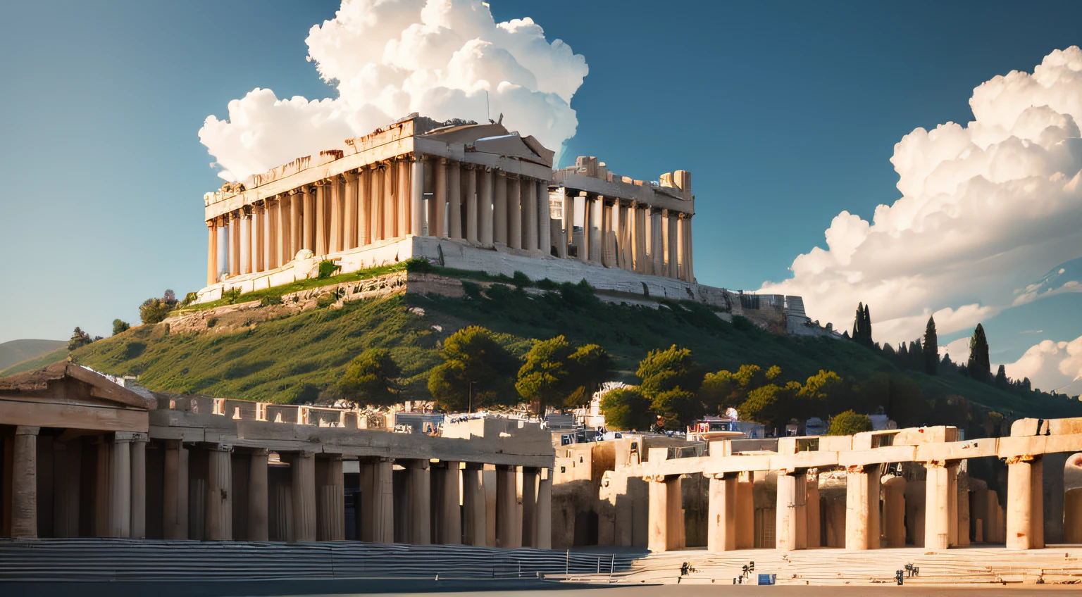 Atenas, Ancient Greece. --ar16:9 --auto