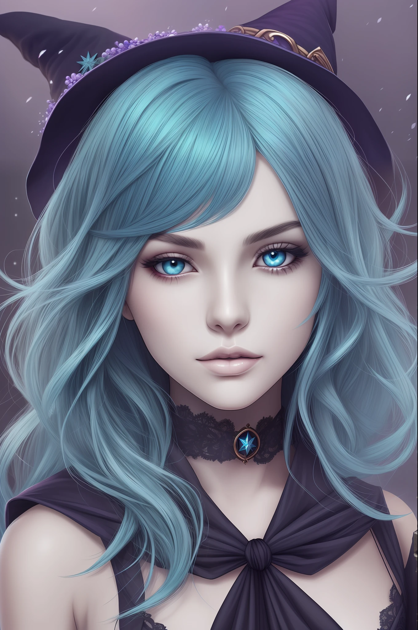 blue hair, female, witch, ice --auto --s2