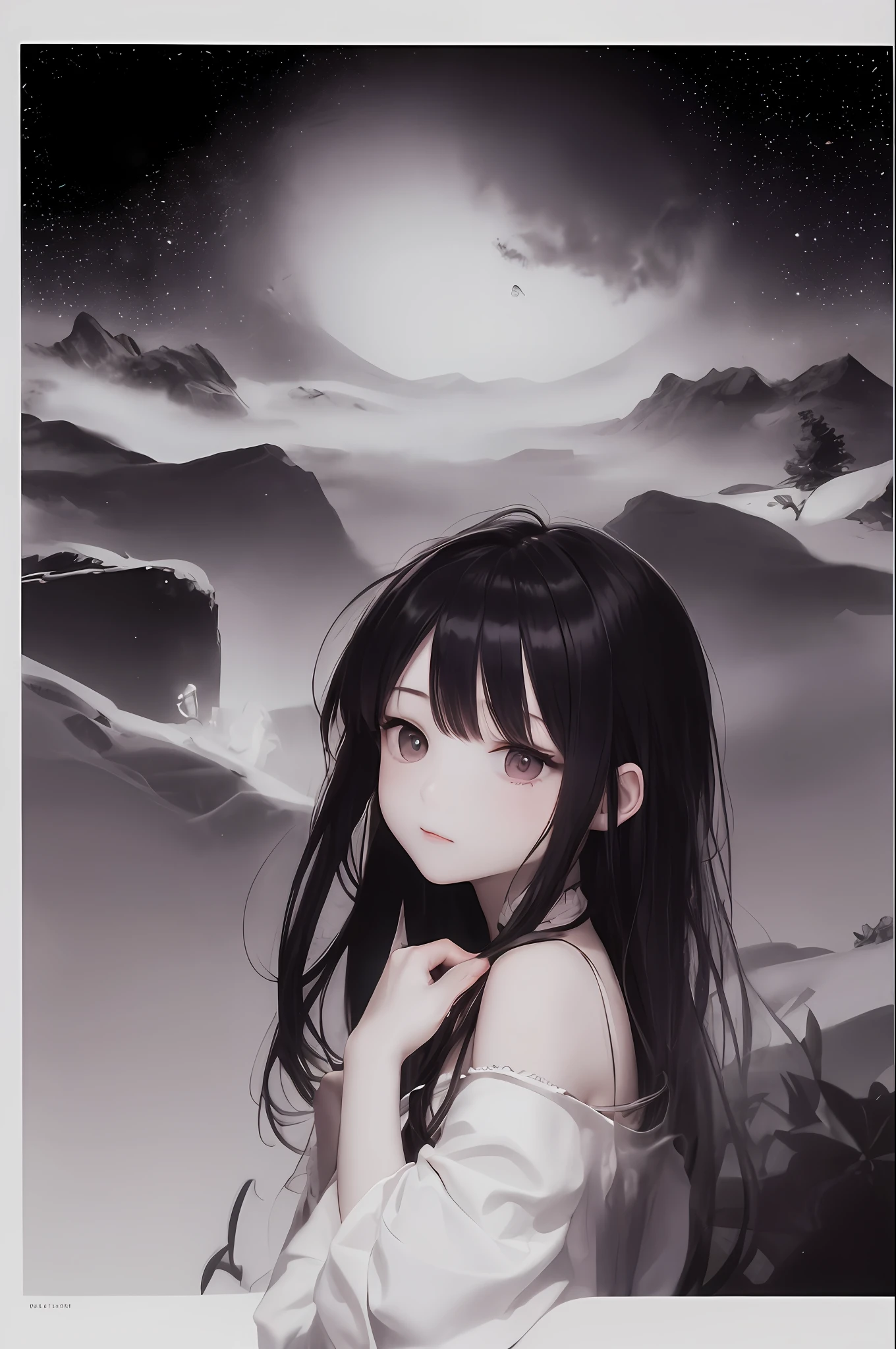 23
(Dark)(a very delicate and beautiful)、(Hand up)(a very delicate and beautiful)、(kosmos)(murky)silhuette、(Star chips)(Background Main)(mournful)(fluffy hair)、(dynamic ungle、portlate)、(Wander)、(Despressing)、Glowing snow-white skin、depth of fields、、、Untidy hair、(posterior view)、(silhuette)、shadowy、