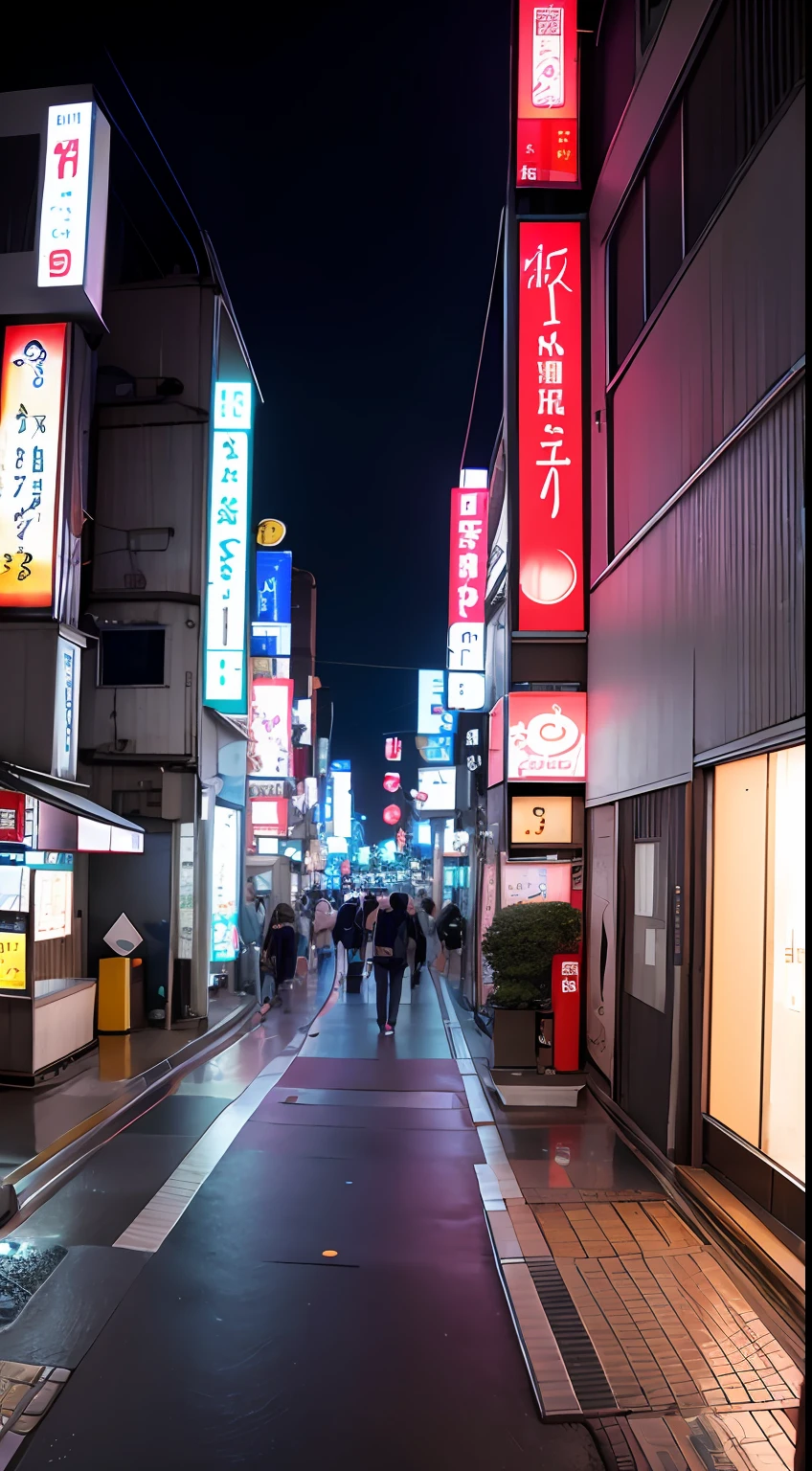 Landscape Japan Cyberpunk at night. --auto