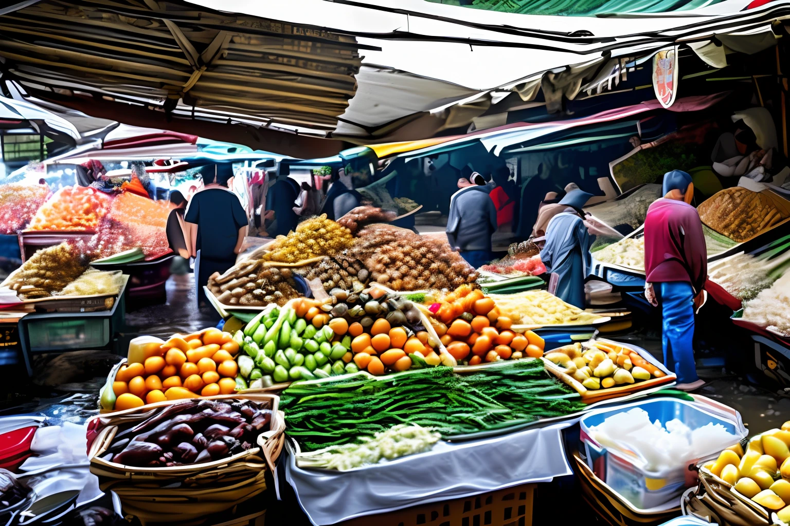 Lively wet market