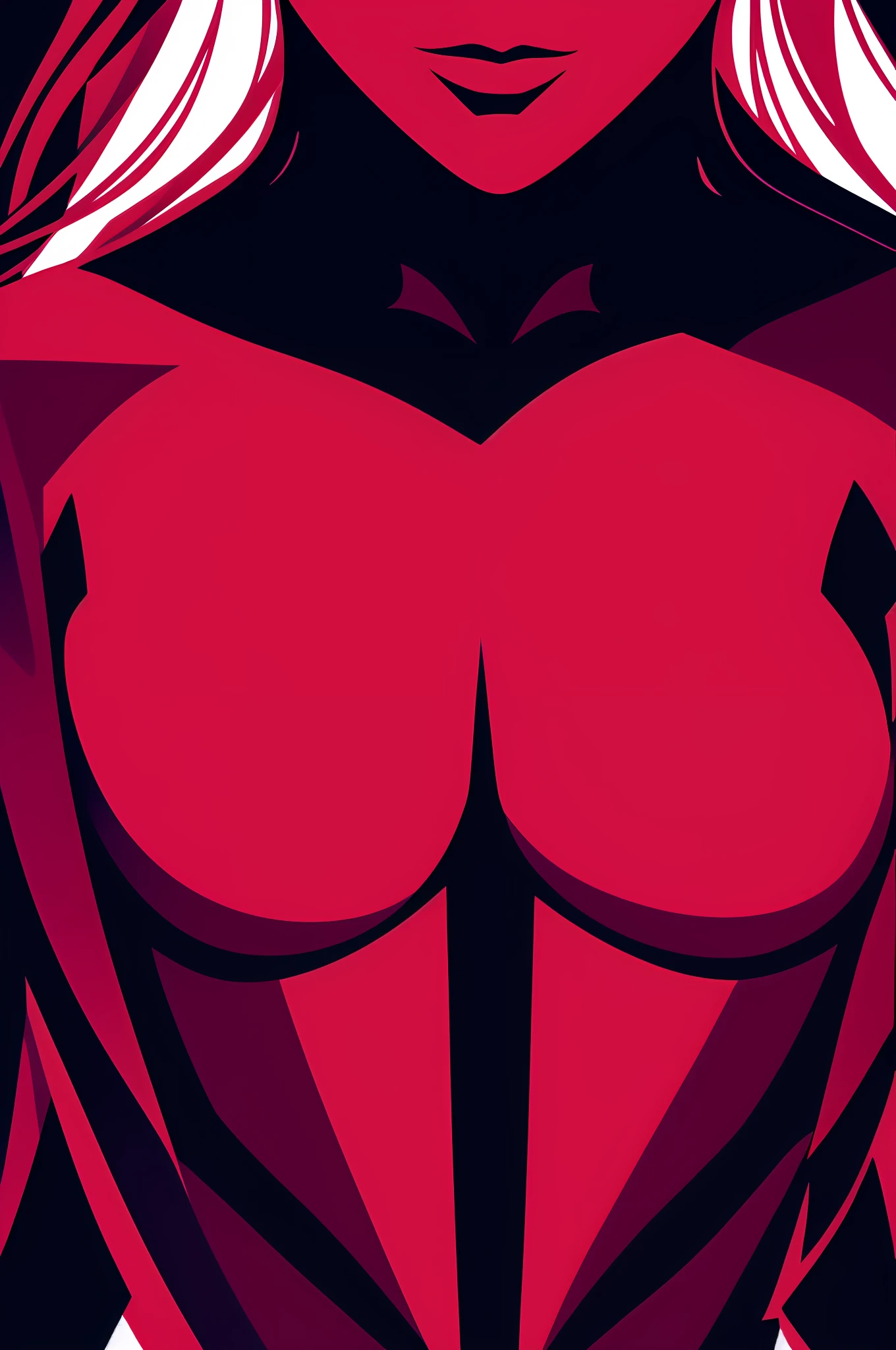 tmasterpiece,woman,full bodyesbian,Graphic illustration,geometric shapes,Chaos and disorder,closeup cleavage
