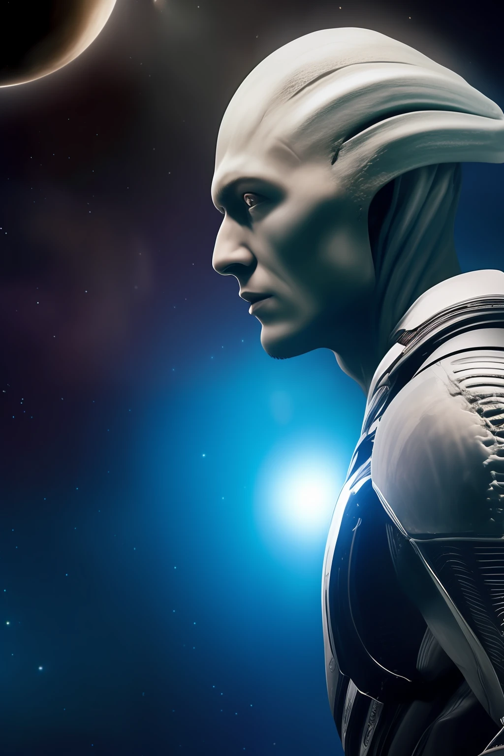Homem em primeiro contato com Alien, with a peaceful encounter, in which the human being is more intelligent than Allen himself