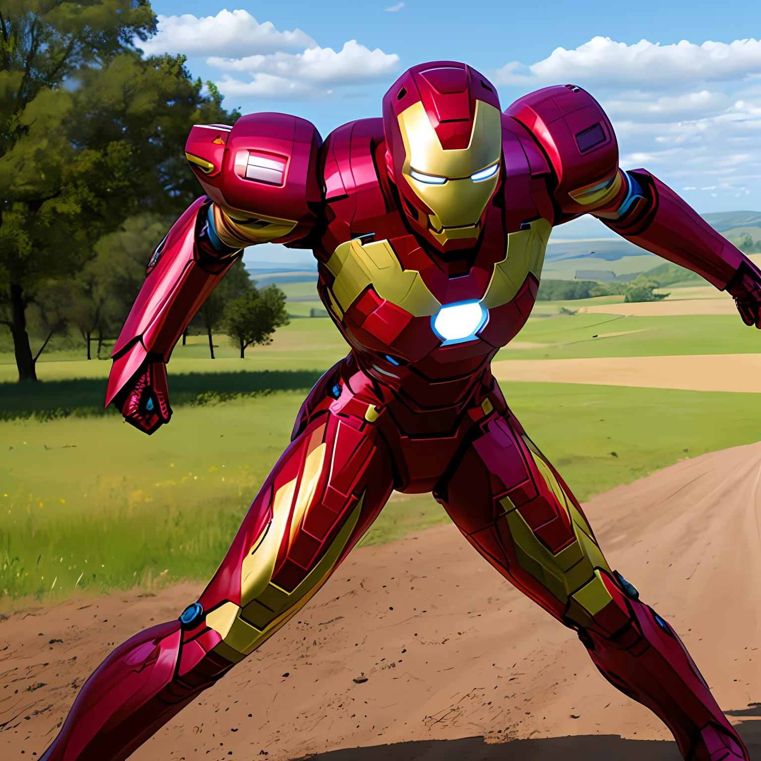 The rural female iron man is bloodthirsty in battle