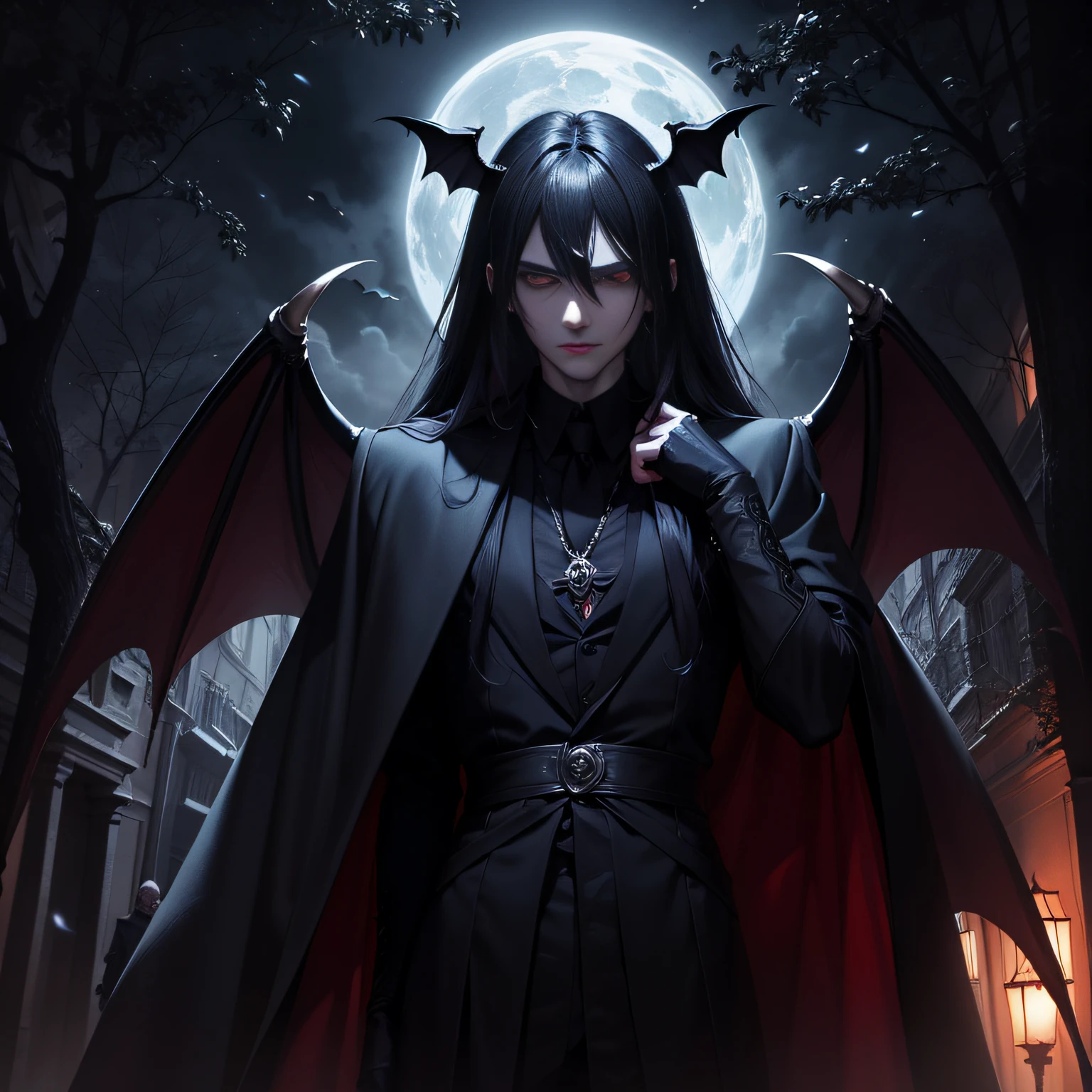 Vampire Keywords： Immortal beings Bloodsucking Bonding with bats Evil beings Superhuman abilities Weaknesses and countermeasures Lore and cultural diversity Fear and romance Fantastic elements Popularity in pop culture　personification　male people　Beautiful Boys　Mystical　Fictional creatures　chimera　Lunette de soleil