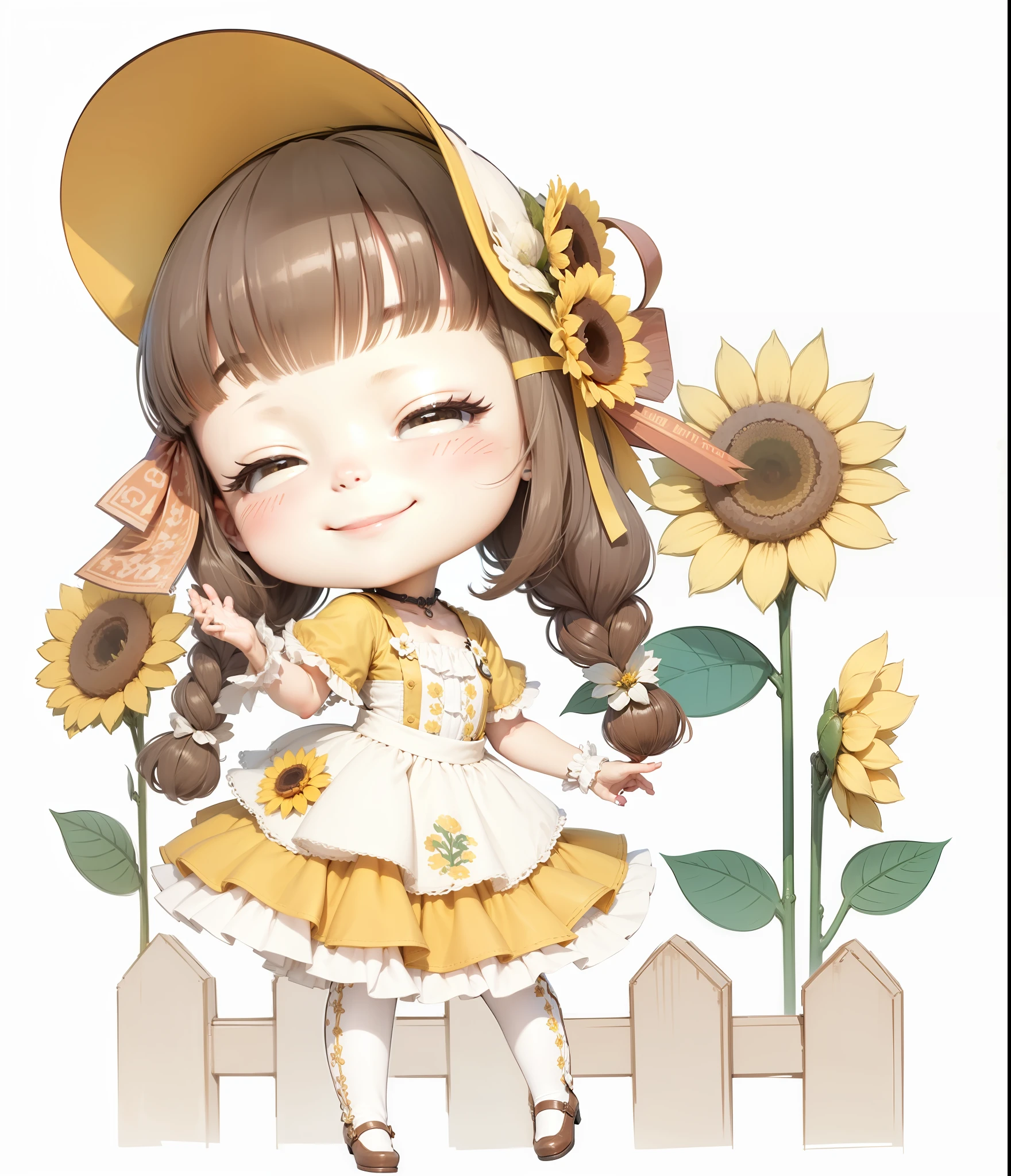 Smiling girl in sunny garden